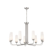 Truby 38" 9-Light Chandelier, Polished Nickel Finish - Bees Lighting