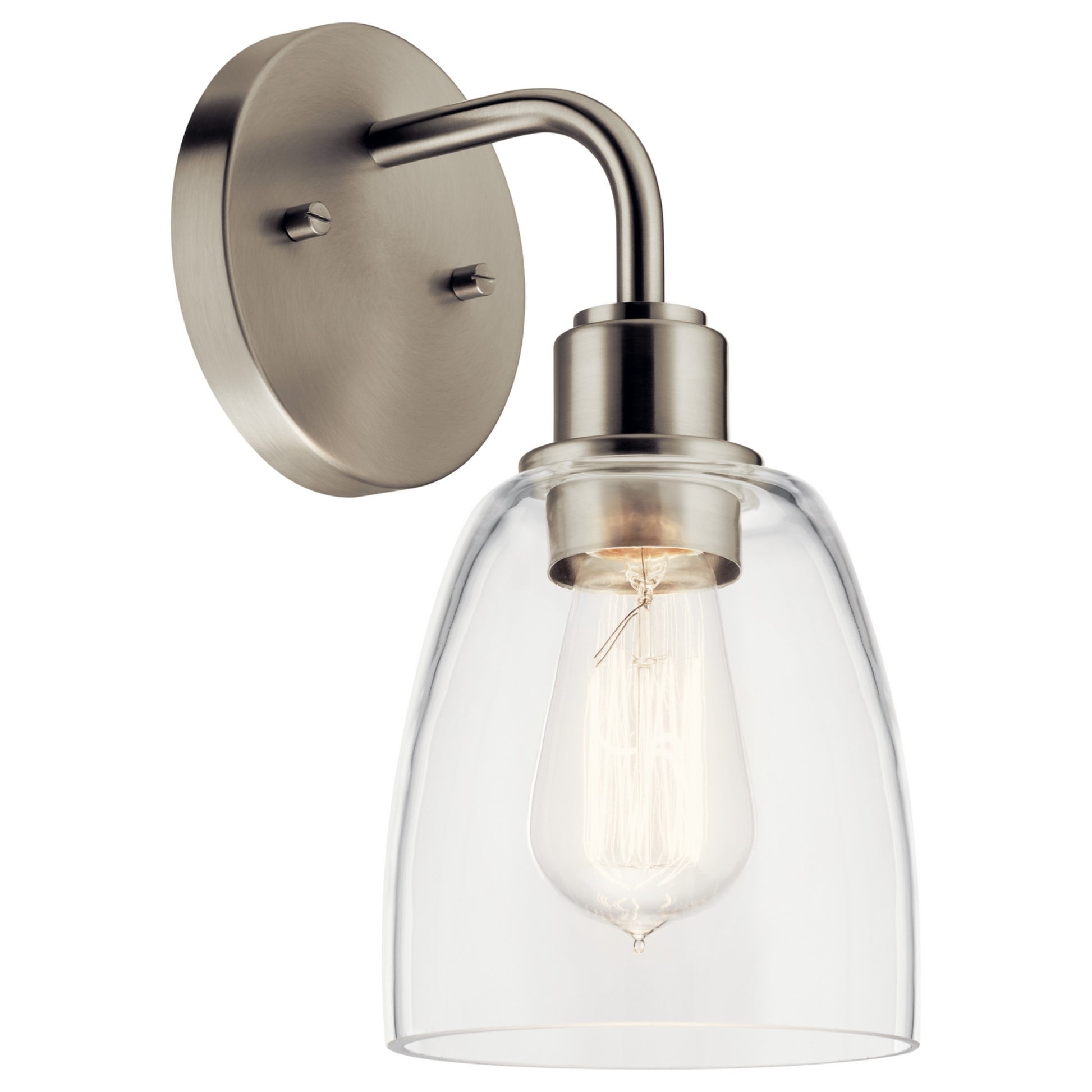 Meller 6" Wall Sconce, Nickel Textured Finish - Bees Lighting