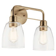 Meller 15" 2-Light Bath Vanity Light, Champagne Bronze Finish - Bees Lighting