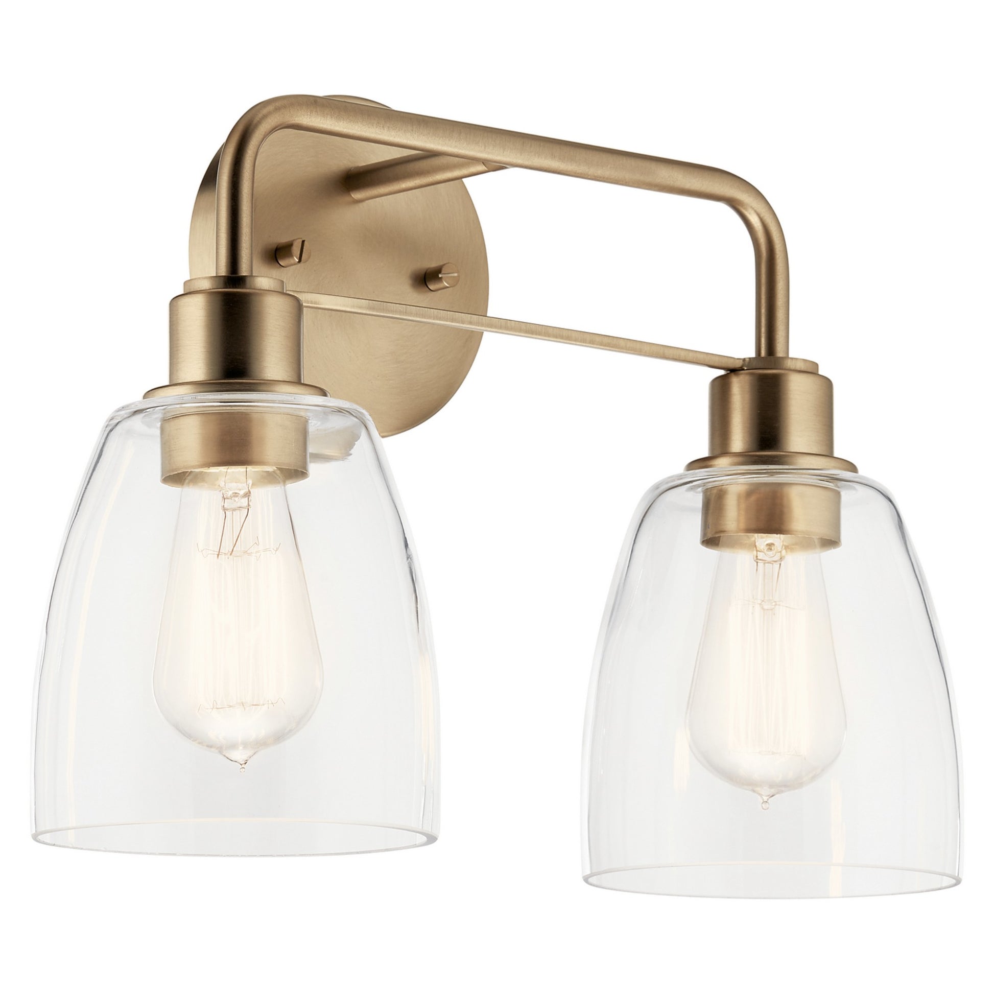 Meller 15" 2-Light Bath Vanity Light, Champagne Bronze Finish - Bees Lighting