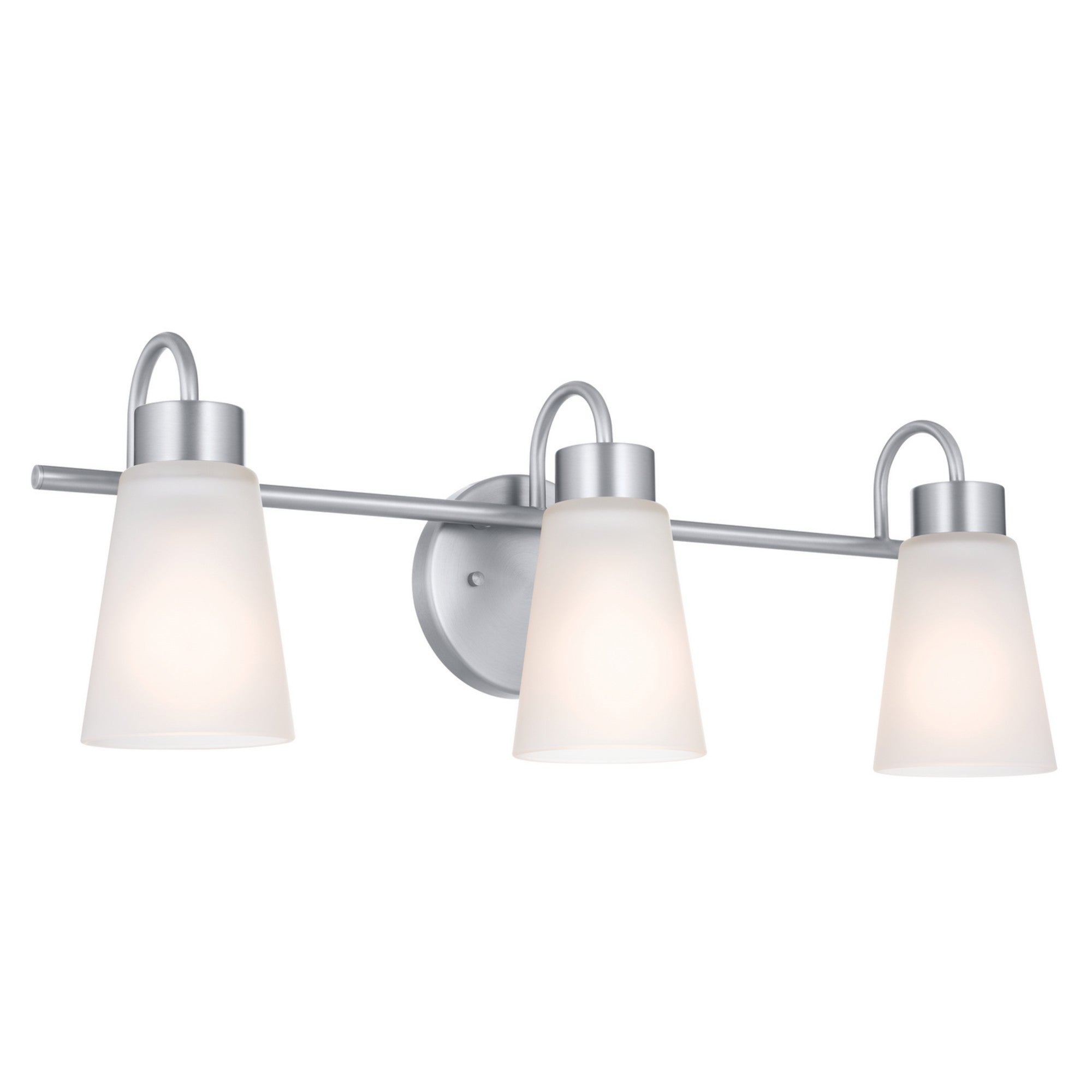 Erma 23" 3-Light Bath Vanity Light, Brushed Nickel Finish - Bees Lighting