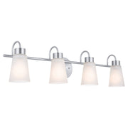 Erma 33" 4-Light Bath Vanity Light, Brushed Nickel Finish - Bees Lighting