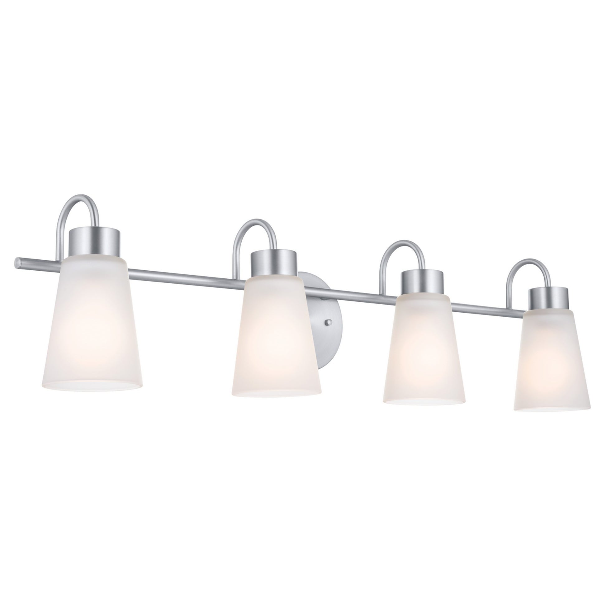 Erma 33" 4-Light Bath Vanity Light, Brushed Nickel Finish - Bees Lighting