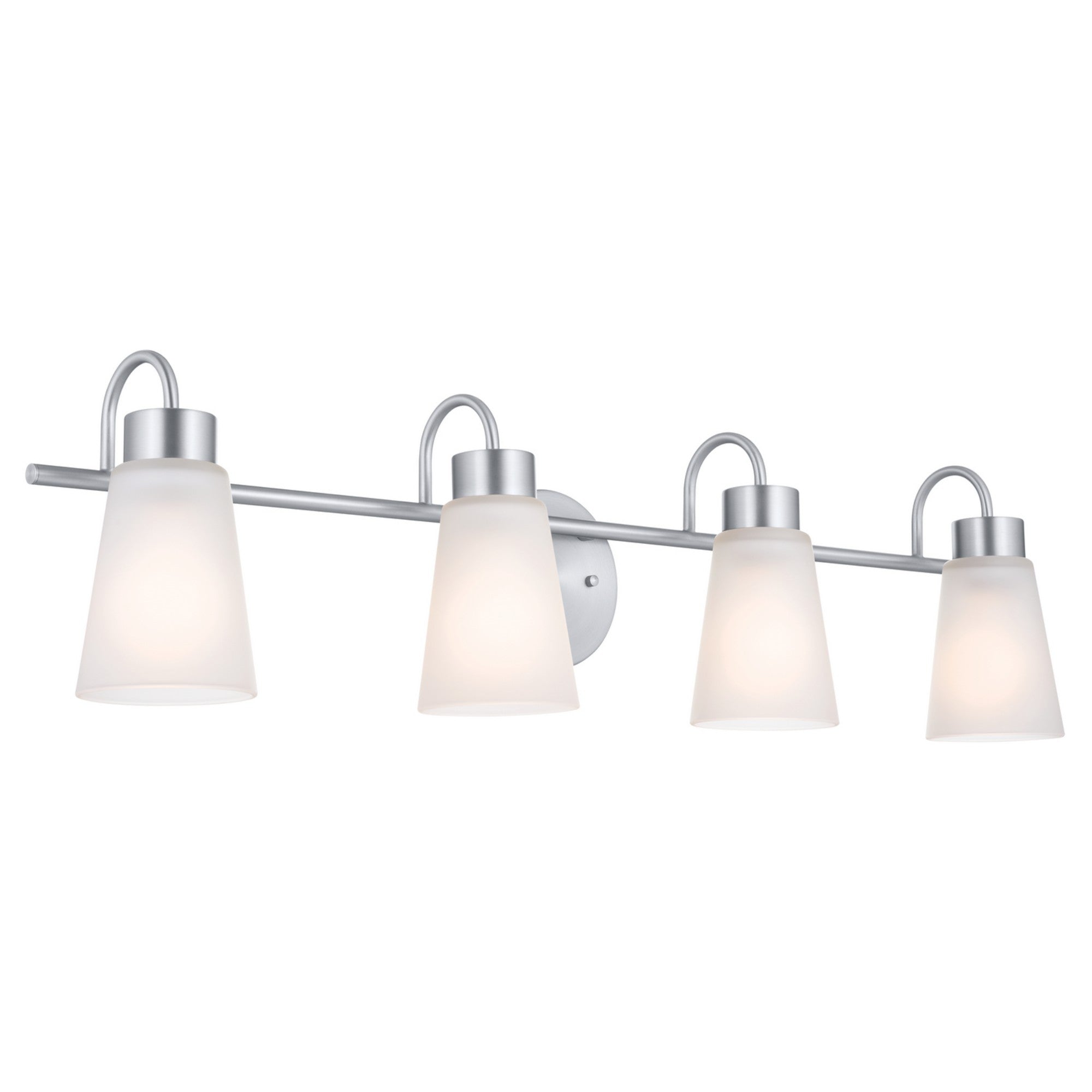 Erma 33" 4-Light Bath Vanity Light, Brushed Nickel Finish - Bees Lighting