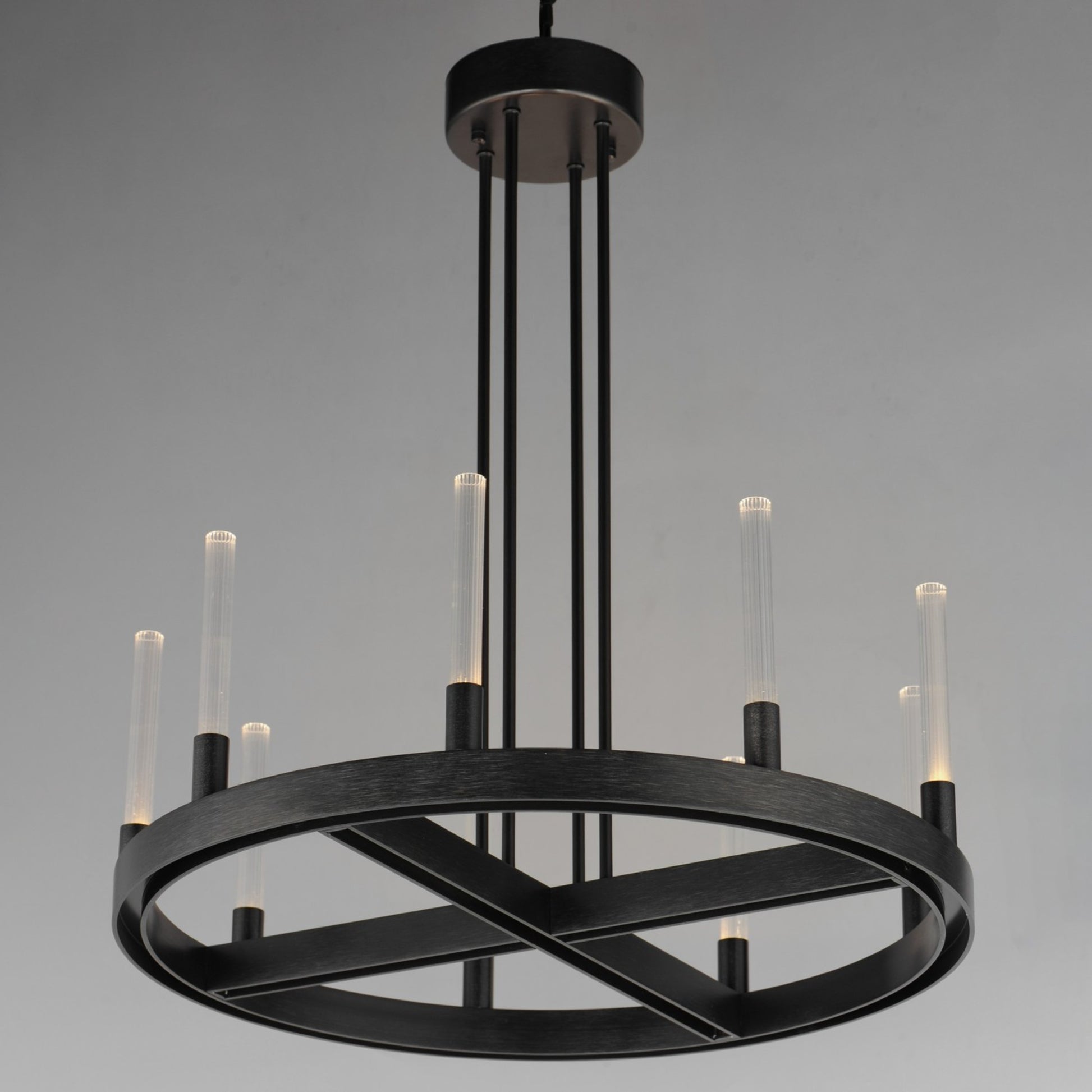 Ovation 27" LED Chandelier, Black Finish - Bees Lighting