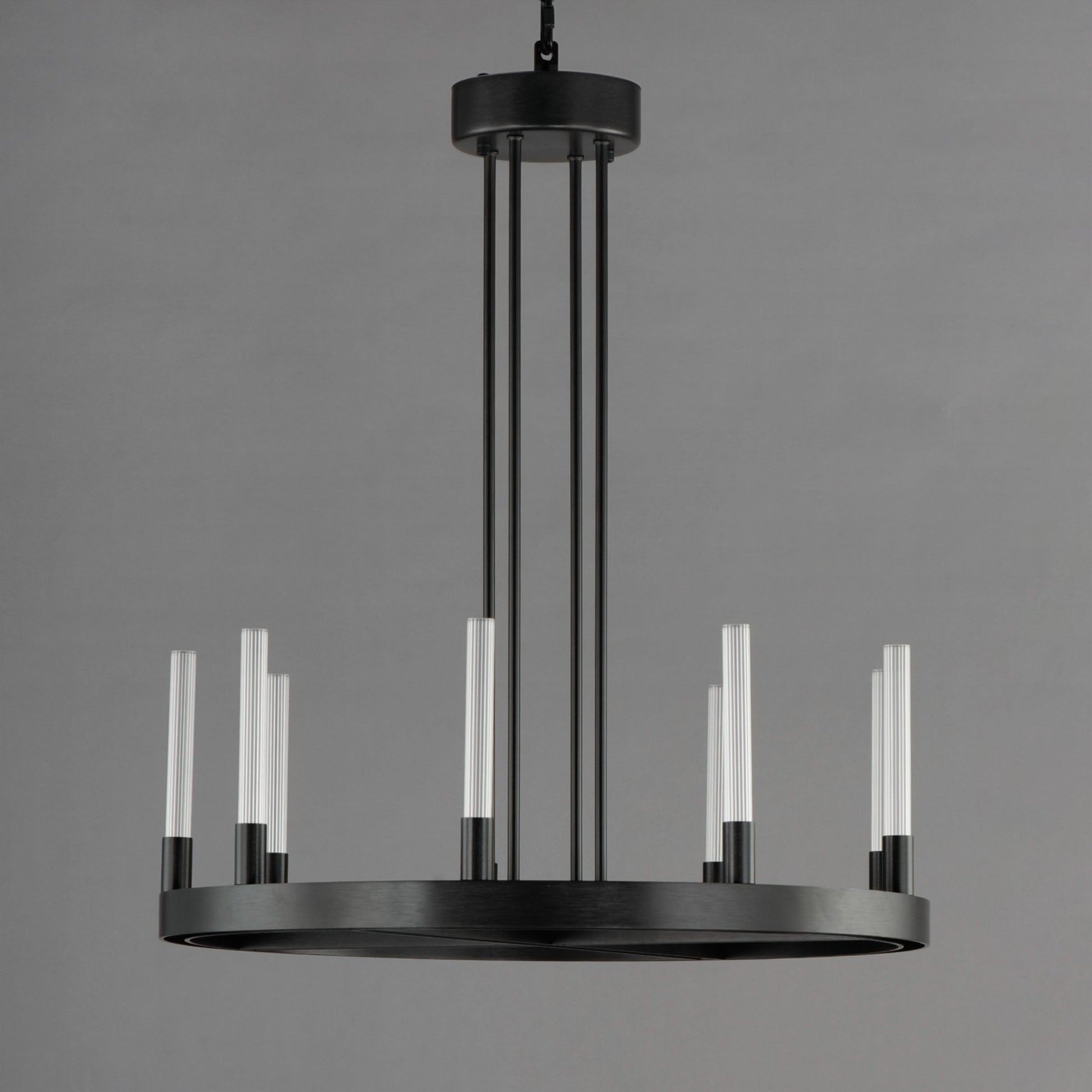 Ovation 27" LED Chandelier, Black Finish - Bees Lighting