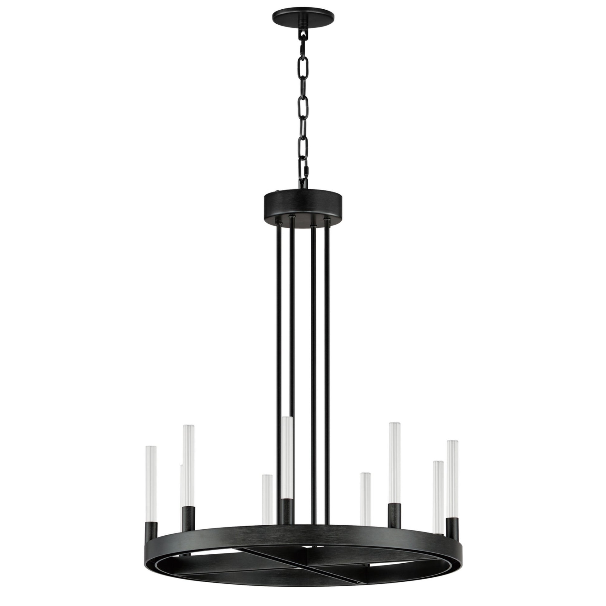 Ovation 27" LED Chandelier, Black Finish - Bees Lighting