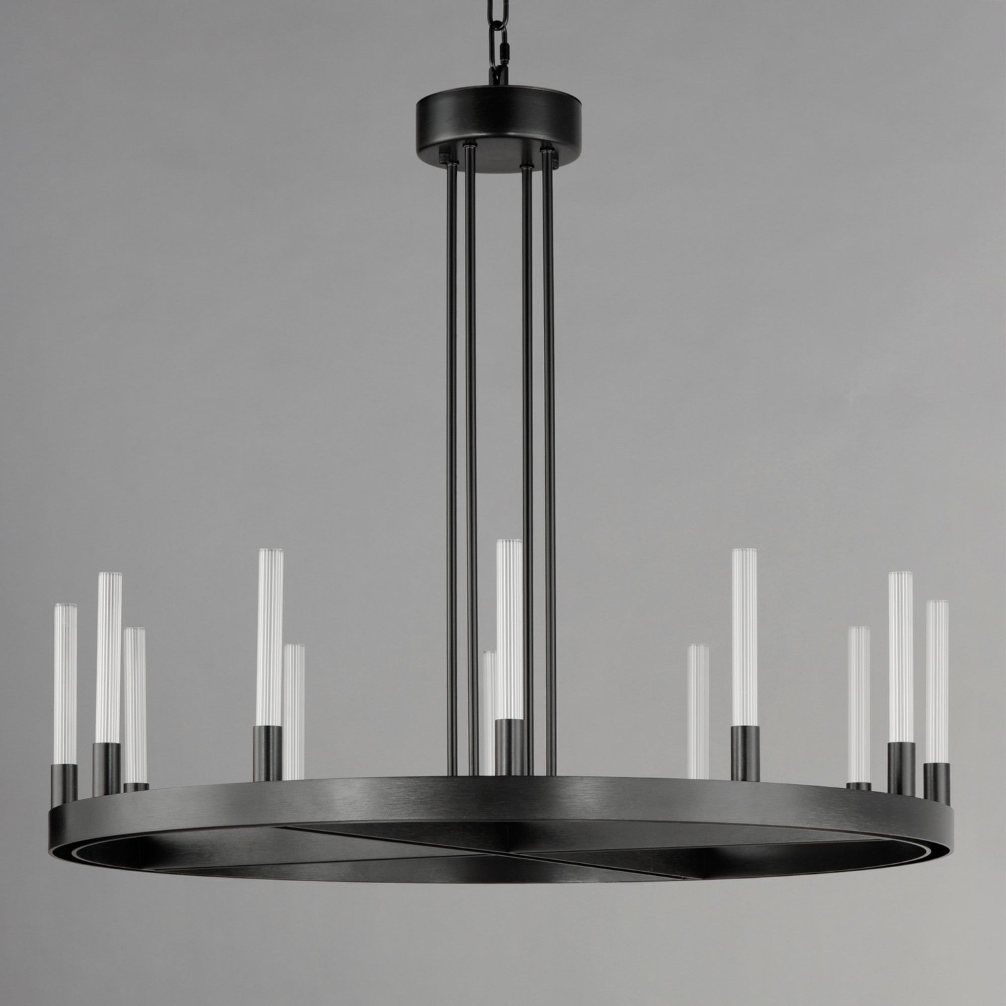 Ovation 32" LED Chandelier, Black Finish - Bees Lighting