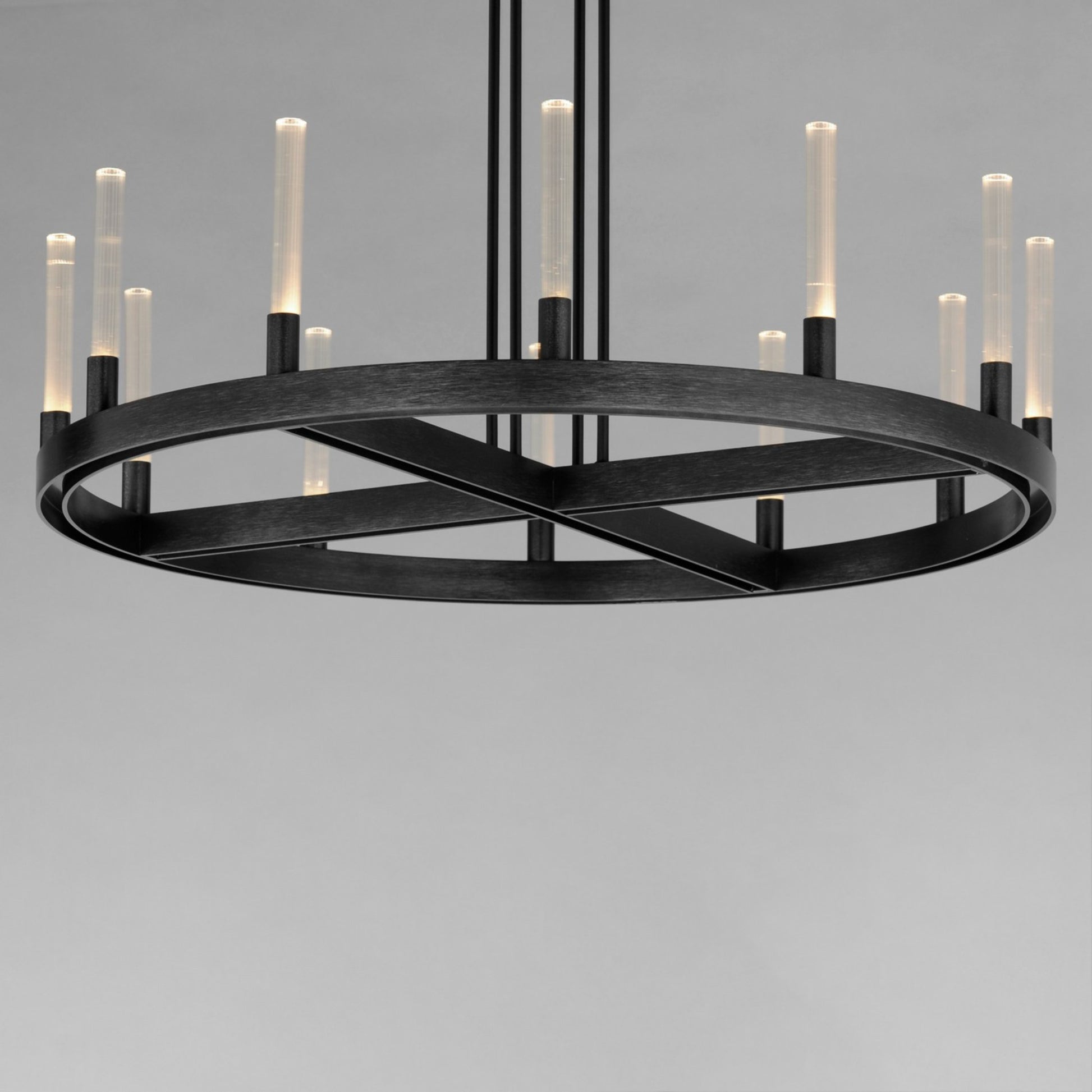 Ovation 32" LED Chandelier, Black Finish - Bees Lighting