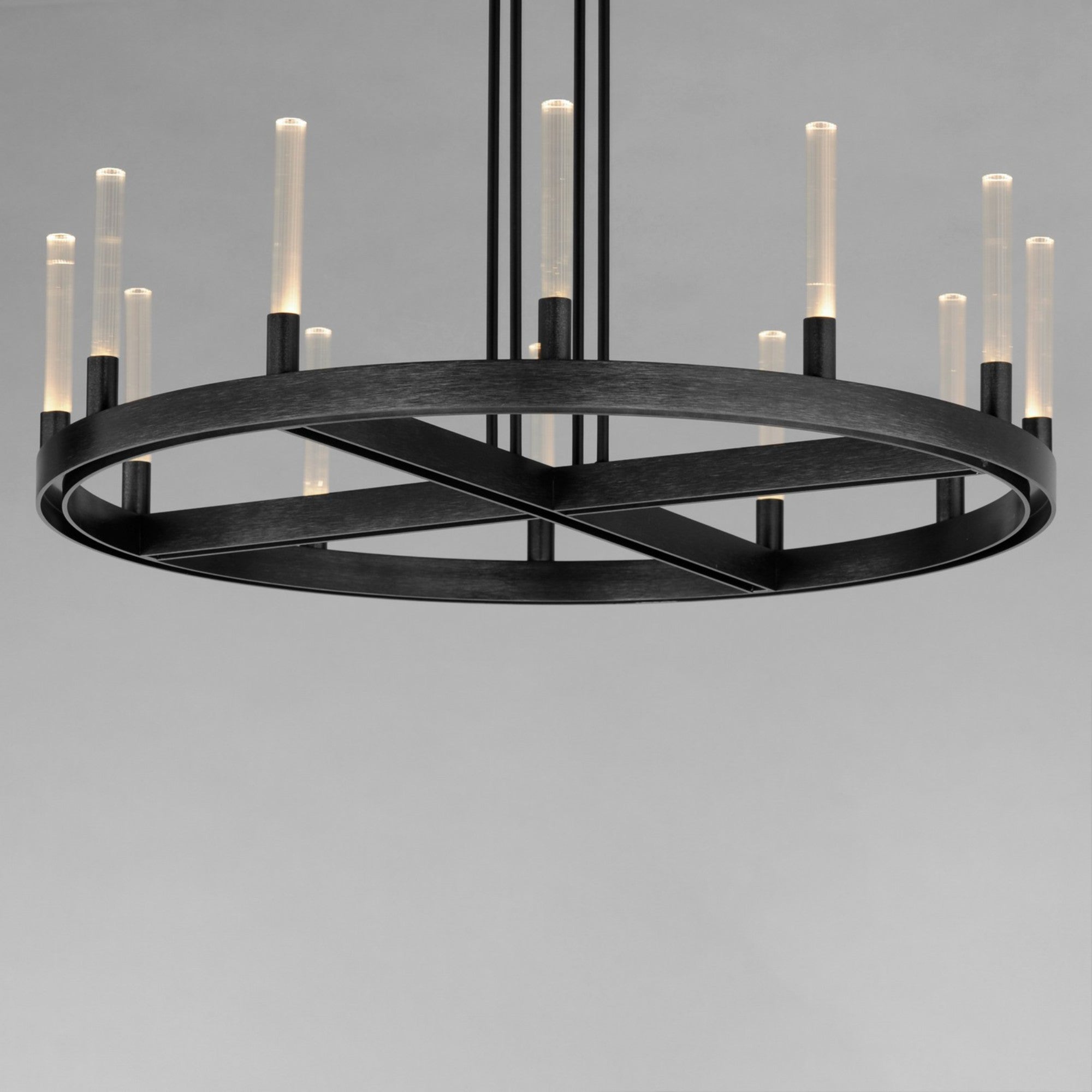 Ovation 32" LED Chandelier, Black Finish - Bees Lighting