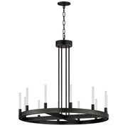 Ovation 32" LED Chandelier, Black Finish - Bees Lighting