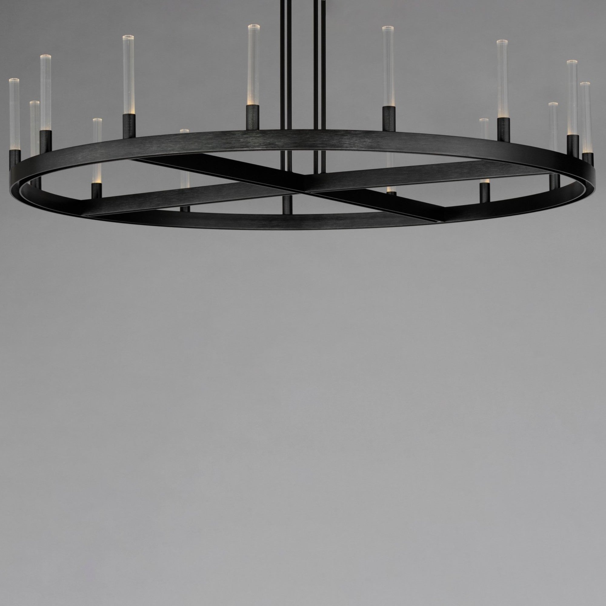 Ovation 47" LED Chandelier, Black Finish - Bees Lighting