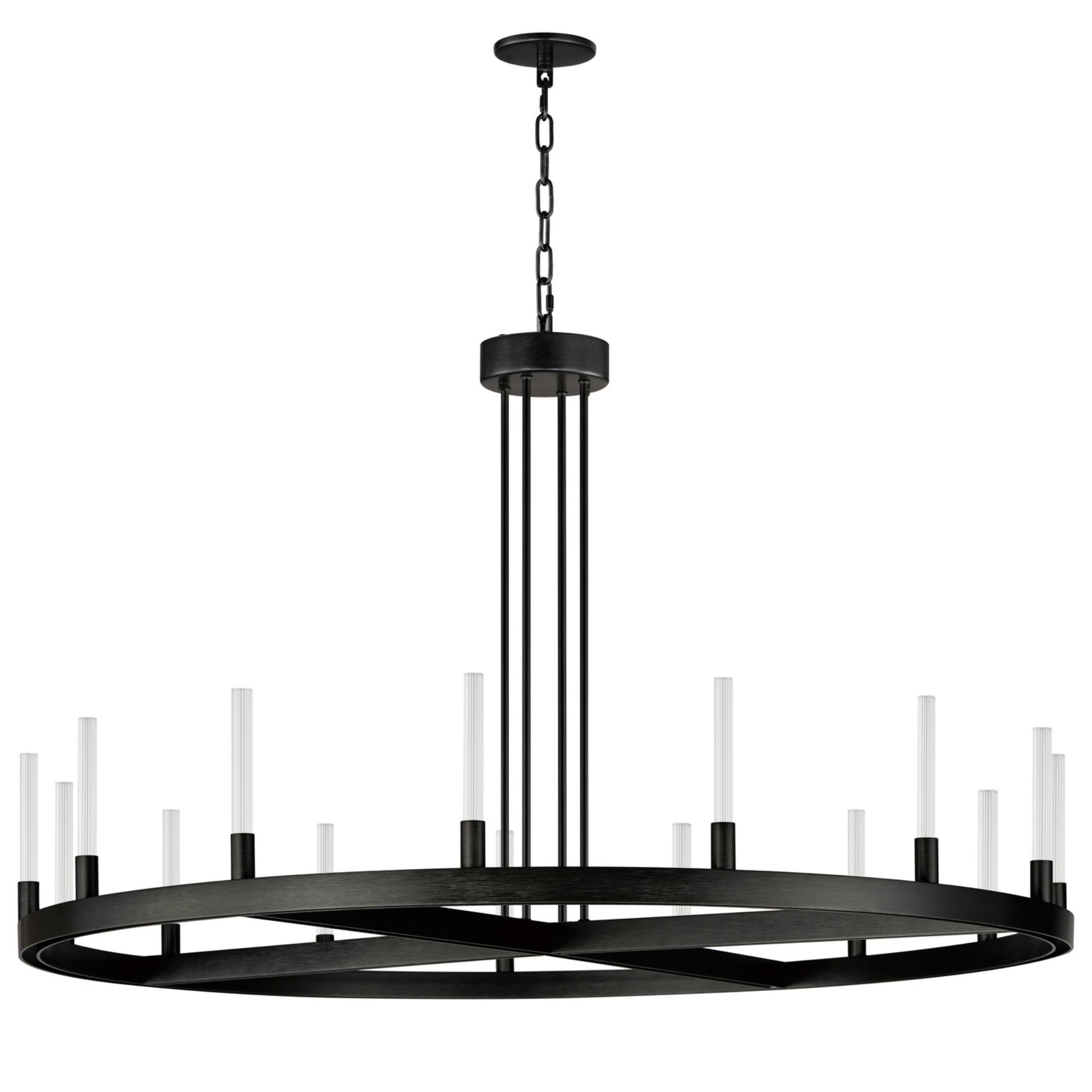 Ovation 47" LED Chandelier, Black Finish - Bees Lighting