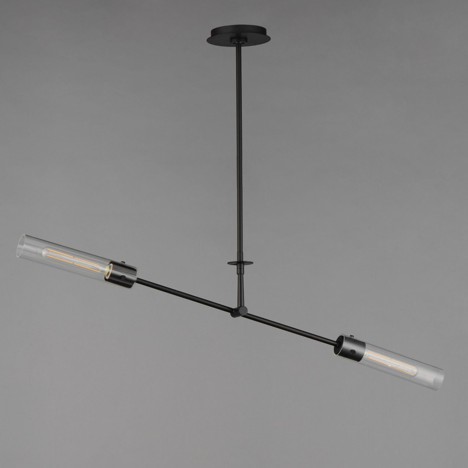 Equilibrium 42 in. 2 Lights LED Pendant Light Black Finish - Bees Lighting
