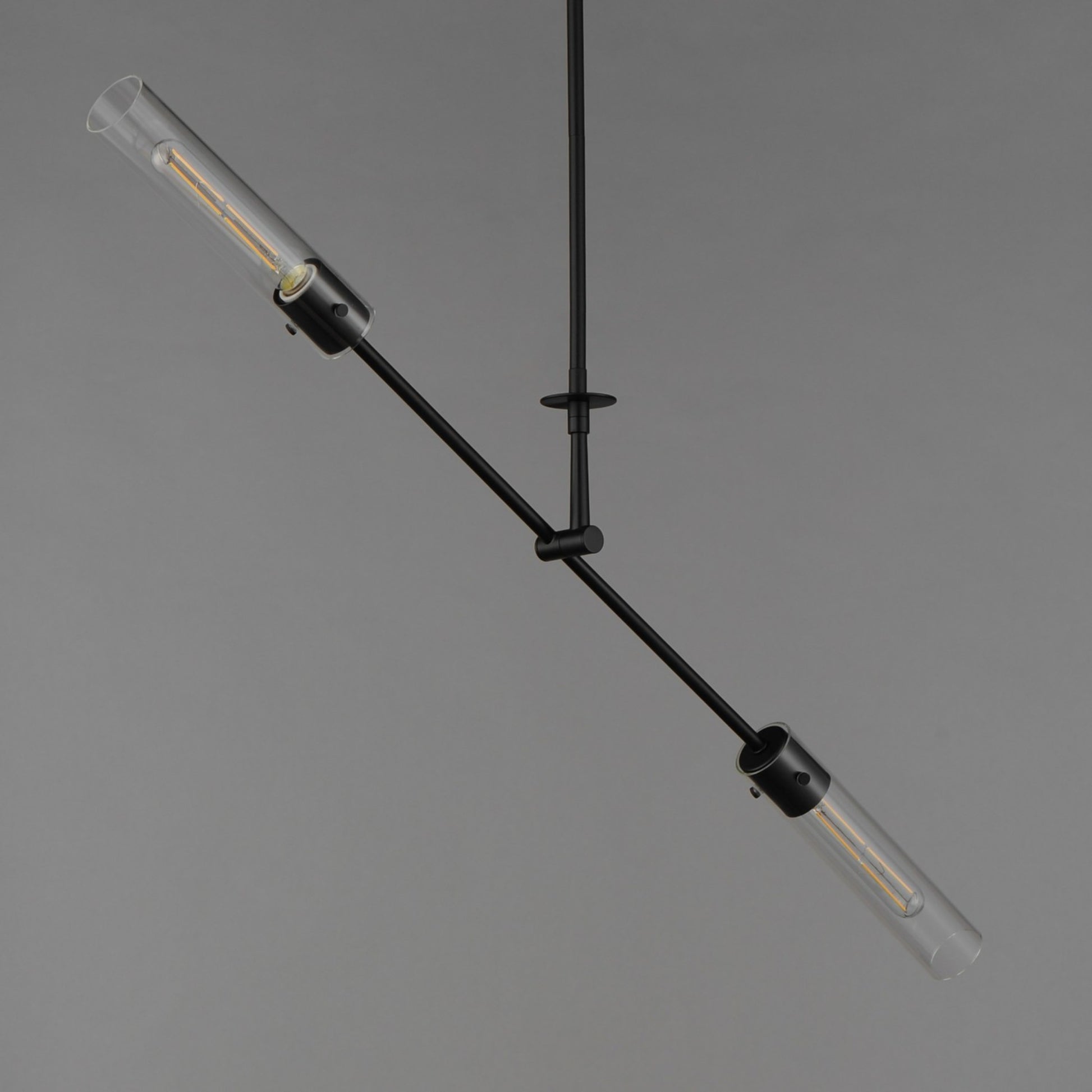 Equilibrium 42 in. 2 Lights LED Pendant Light Black Finish - Bees Lighting