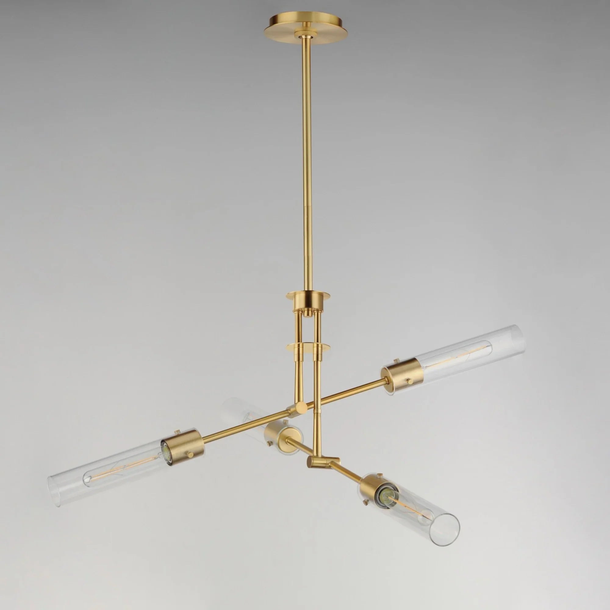 Equilibrium 36" 4 Lights LED Pendant Light, Gold Finish - Bees Lighting