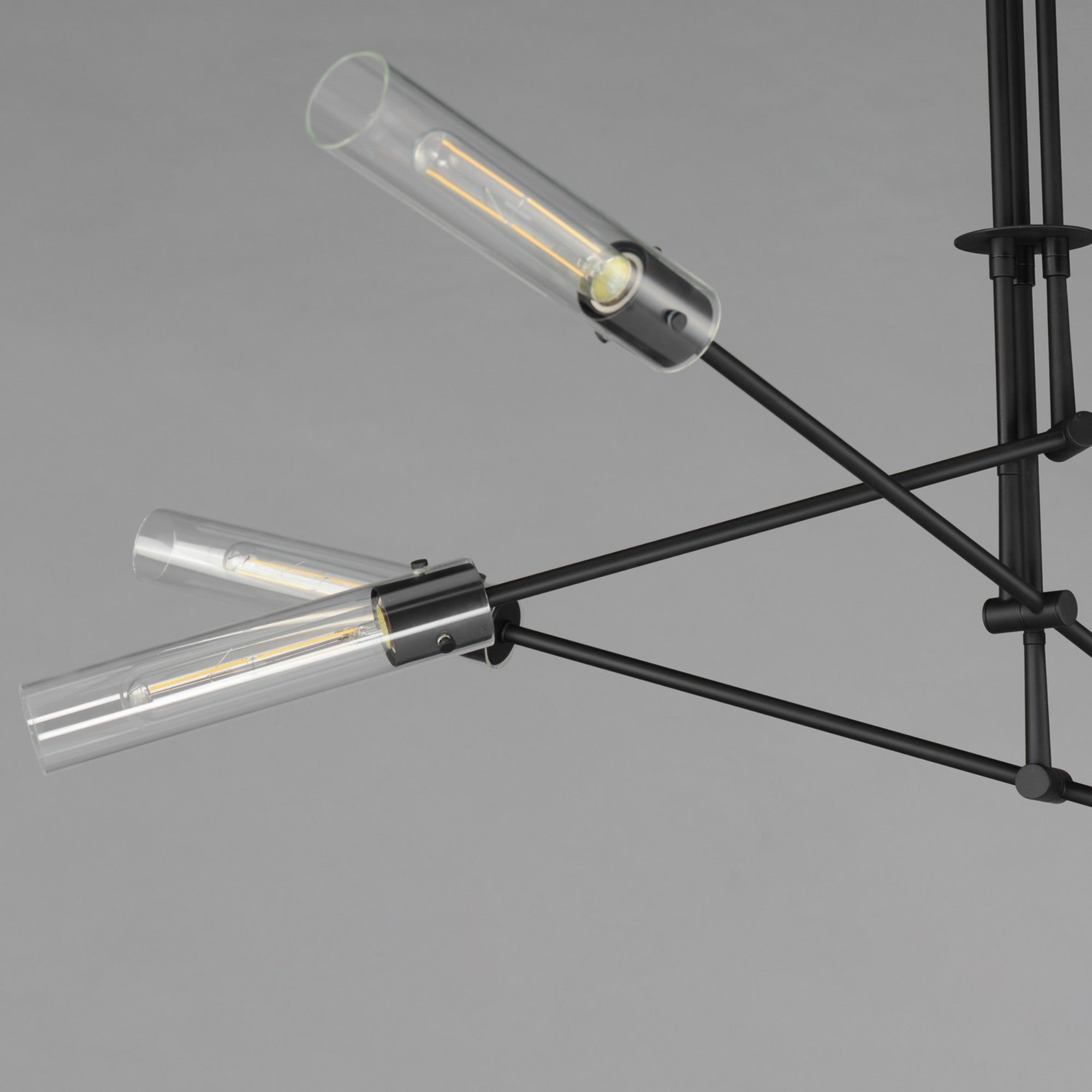 Equilibrium 60" 6 Lights LED Pendant Light, Black Finish - Bees Lighting