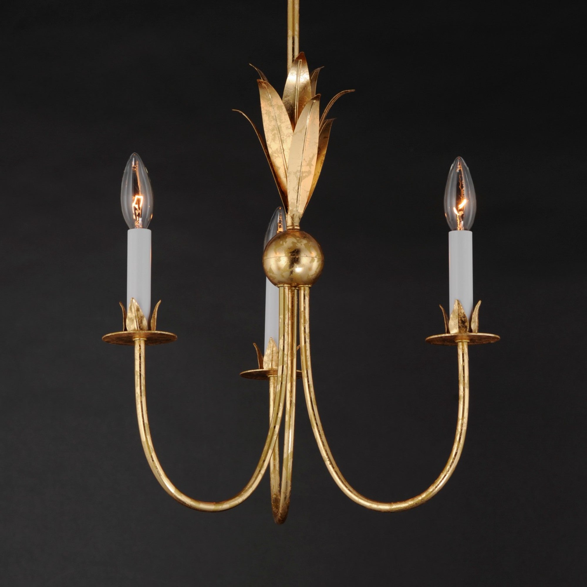 Paloma 16" 3 Lights Chandelier, Gold finish - Bees Lighting