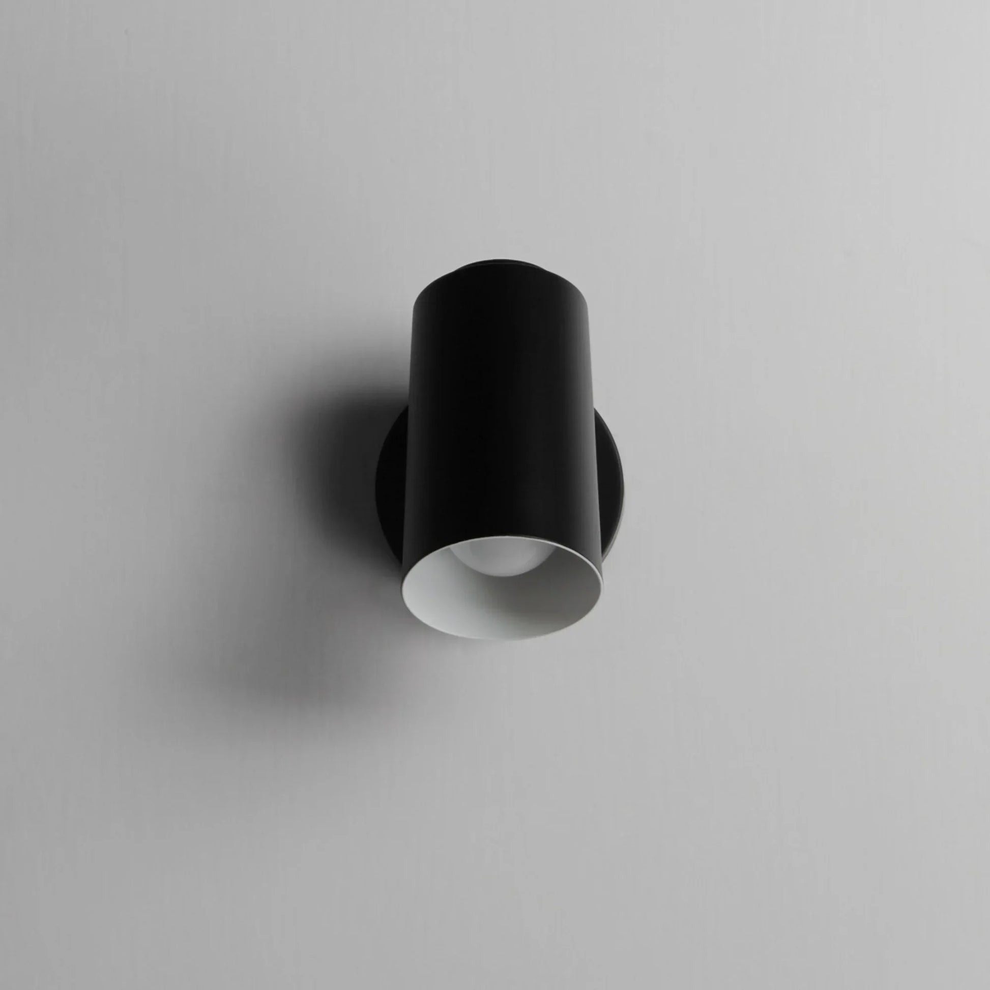 Spot Light 7" LED Outdoor Wall Sconce, Black Finish, Cylinder - Bees Lighting