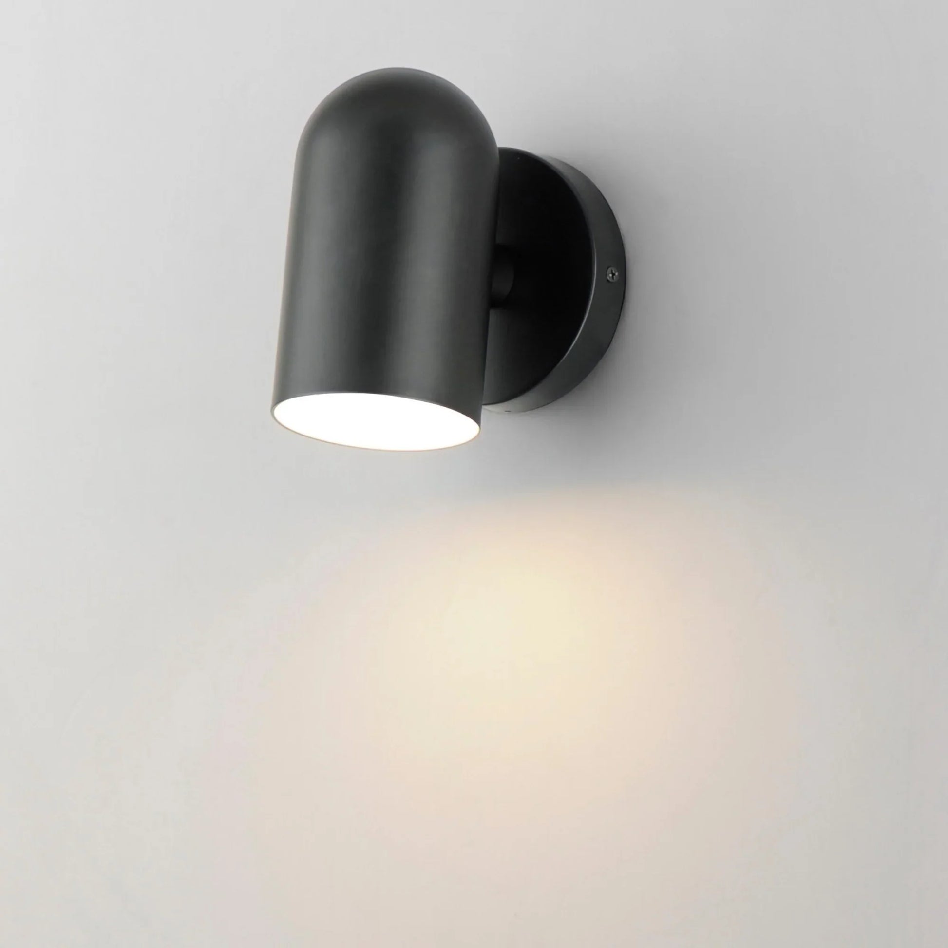 Spot Light 7" LED Outdoor Wall Sconce, Black Finish - Bees Lighting
