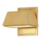 Mansard 7" LED Outdoor Wall Sconce Antique Brass Finish - Bees Lighting