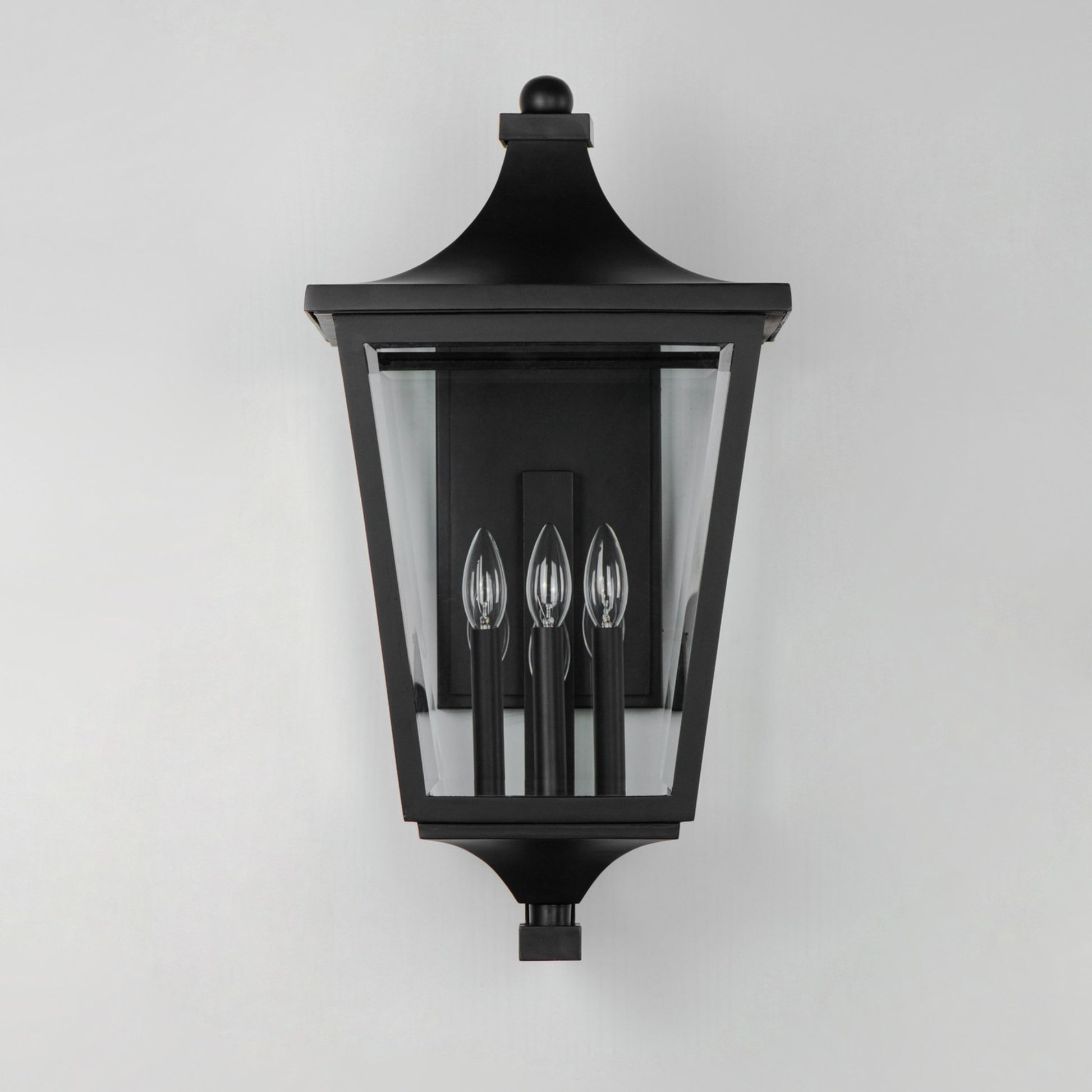 SUTTON PLACE VX 25" 3 Lights Outdoor Wall Light, Black Finish - Bees Lighting