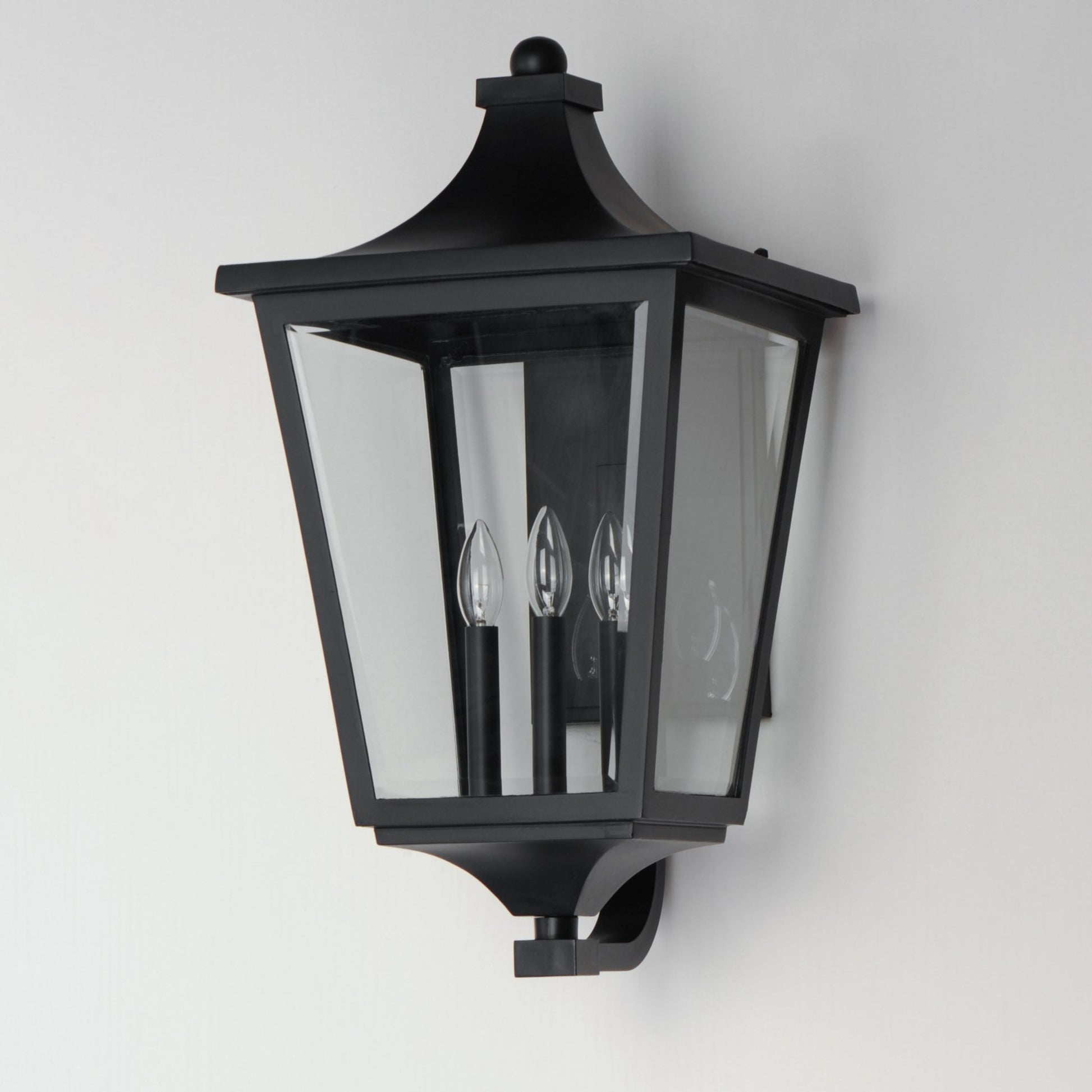 SUTTON PLACE VX 25" 3 Lights Outdoor Wall Light, Black Finish - Bees Lighting