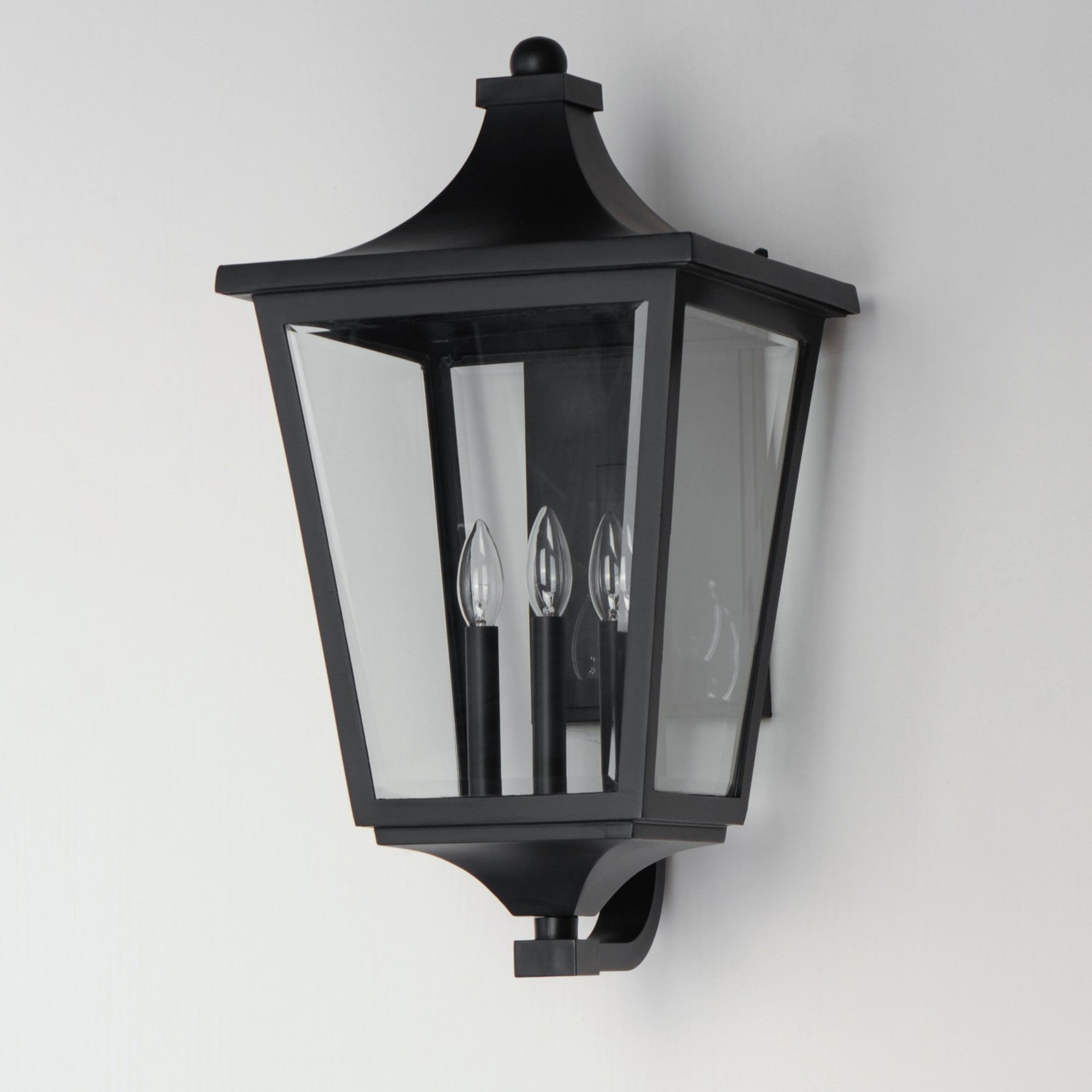 SUTTON PLACE VX 25" 3 Lights Outdoor Wall Light, Black Finish - Bees Lighting
