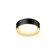 Echo 13" LED Flush Mount, Black & Gold Finish - Bees Lighting