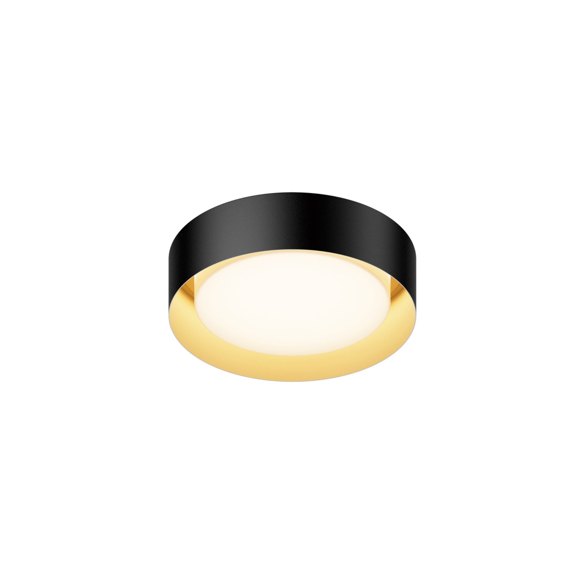 Echo 13" LED Flush Mount, Black & Gold Finish - Bees Lighting
