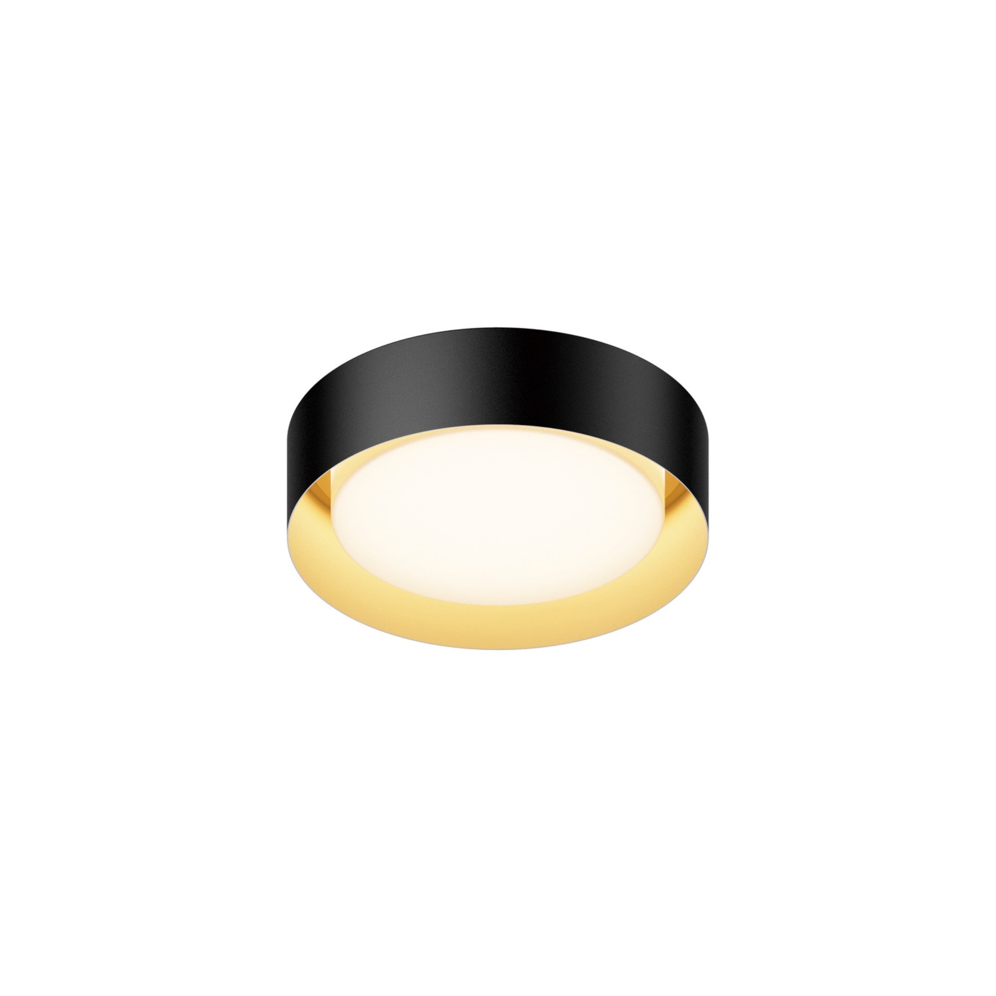 Echo 13" LED Flush Mount, Black & Gold Finish - Bees Lighting