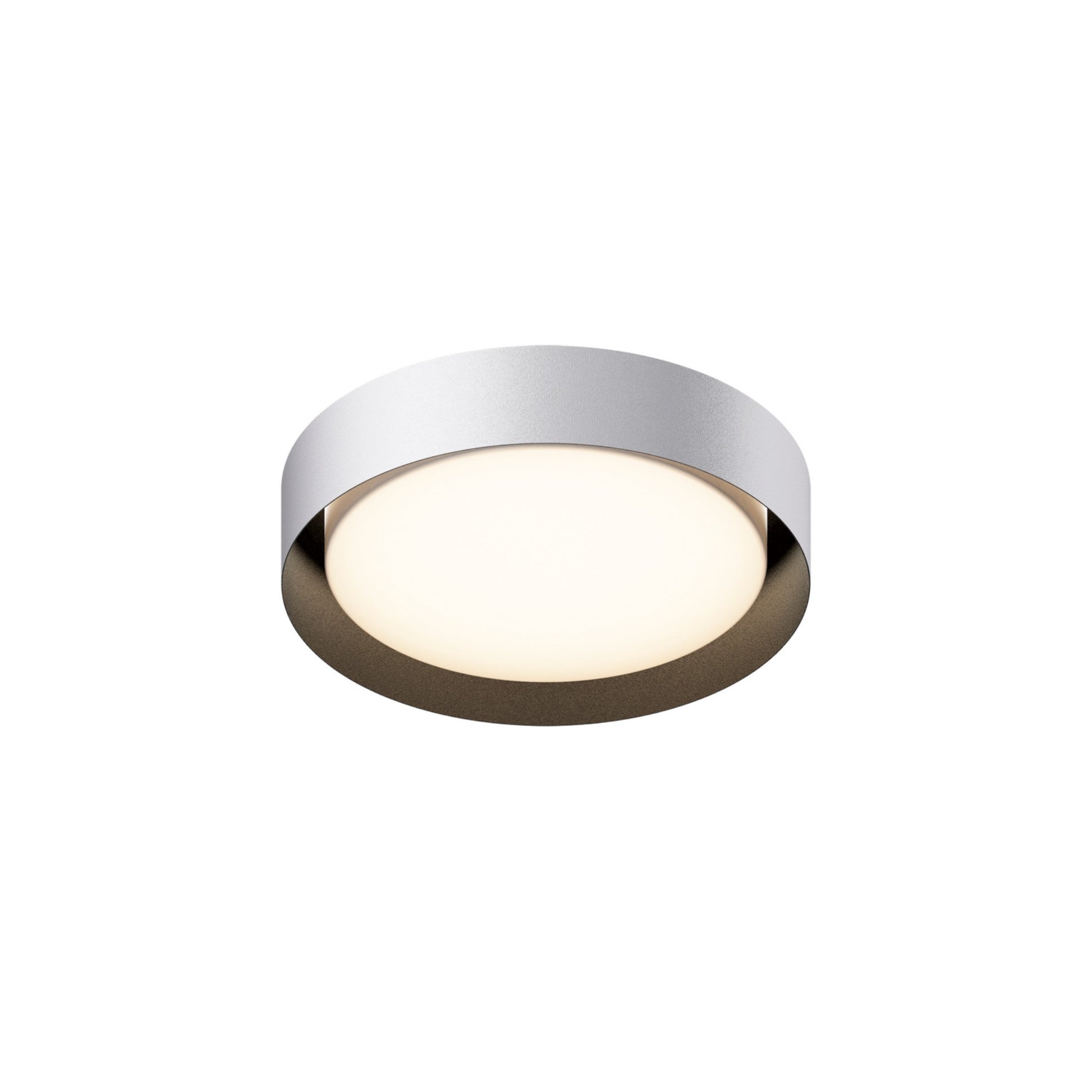 Echo 16" LED Flush Mount, White & Black Finish - Bees Lighting