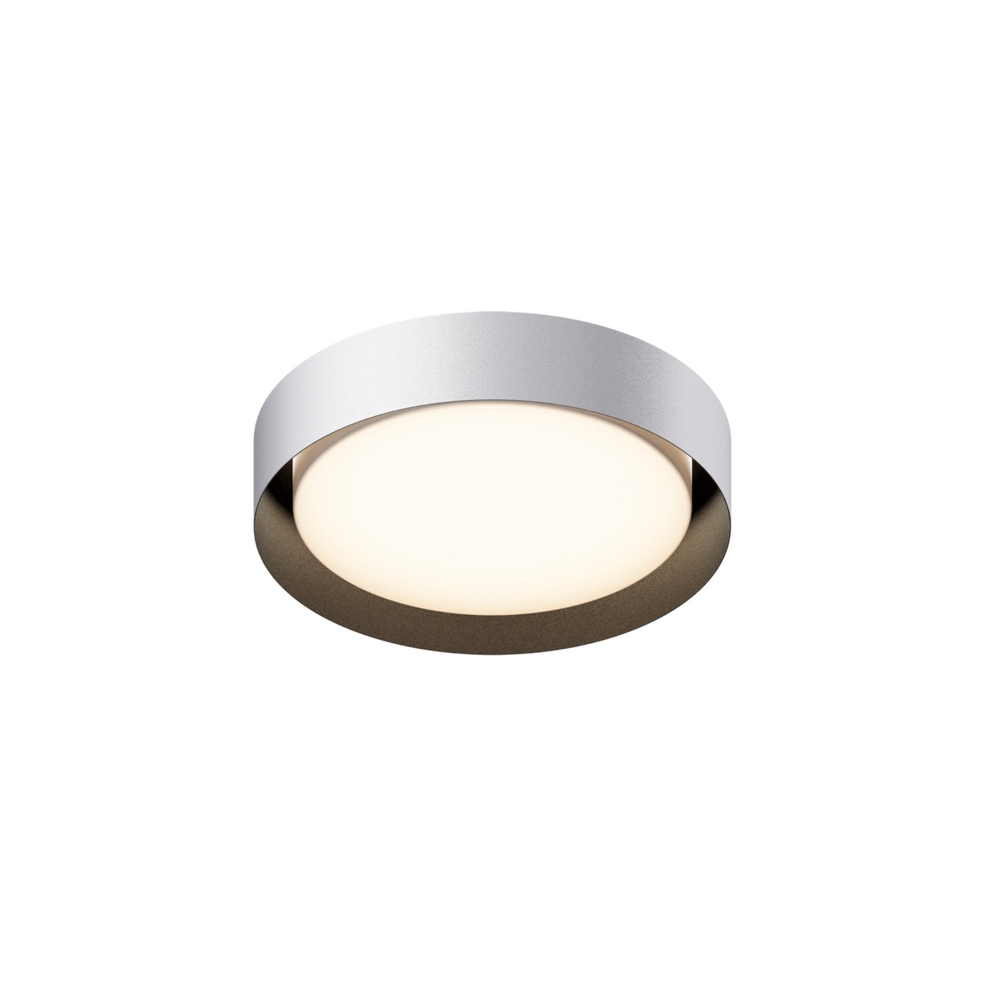 Echo 16" LED Flush Mount, White & Black Finish - Bees Lighting