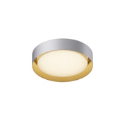 Echo 16" LED Flush Mount, White & Gold Finish - Bees Lighting