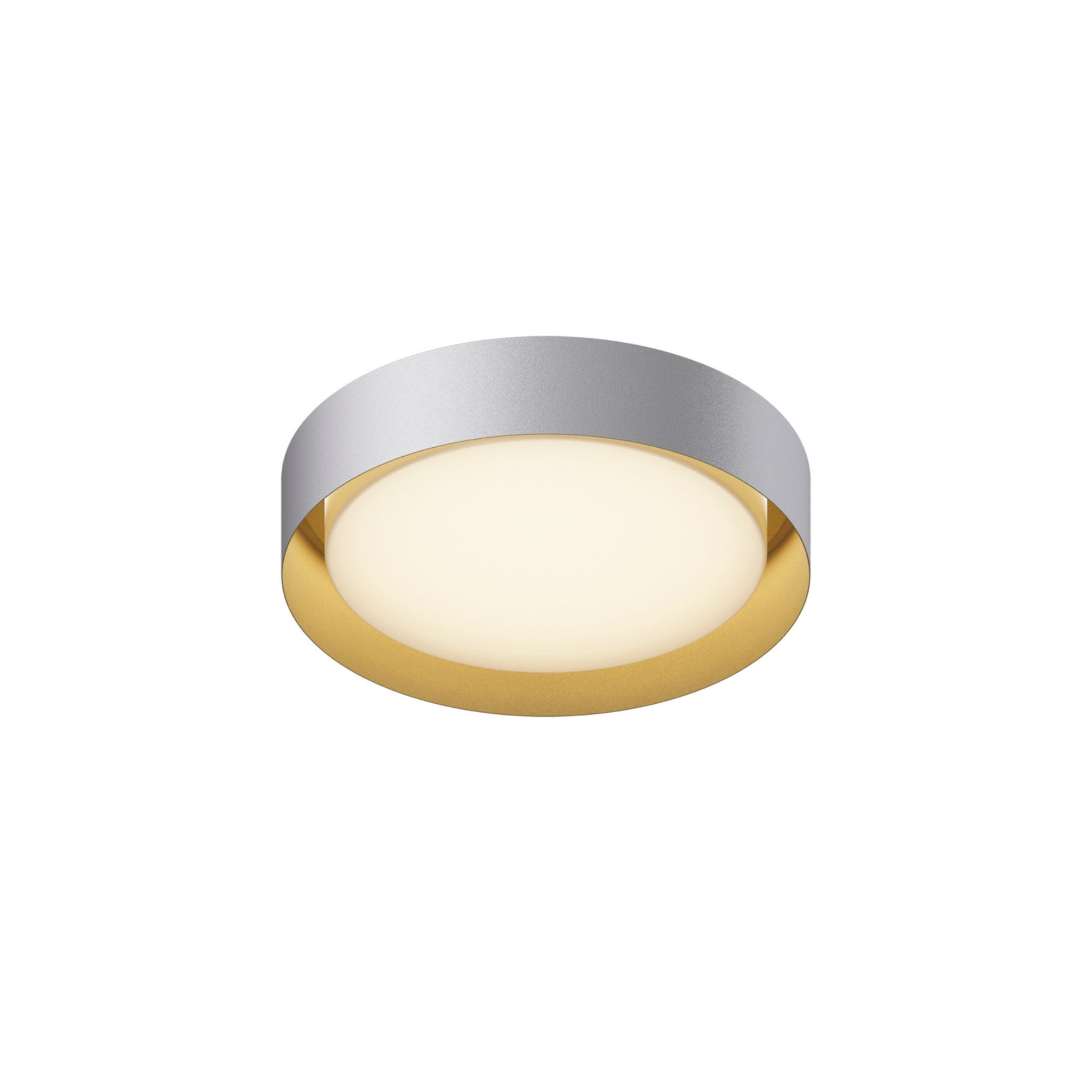 Echo 16" LED Flush Mount, White & Gold Finish - Bees Lighting