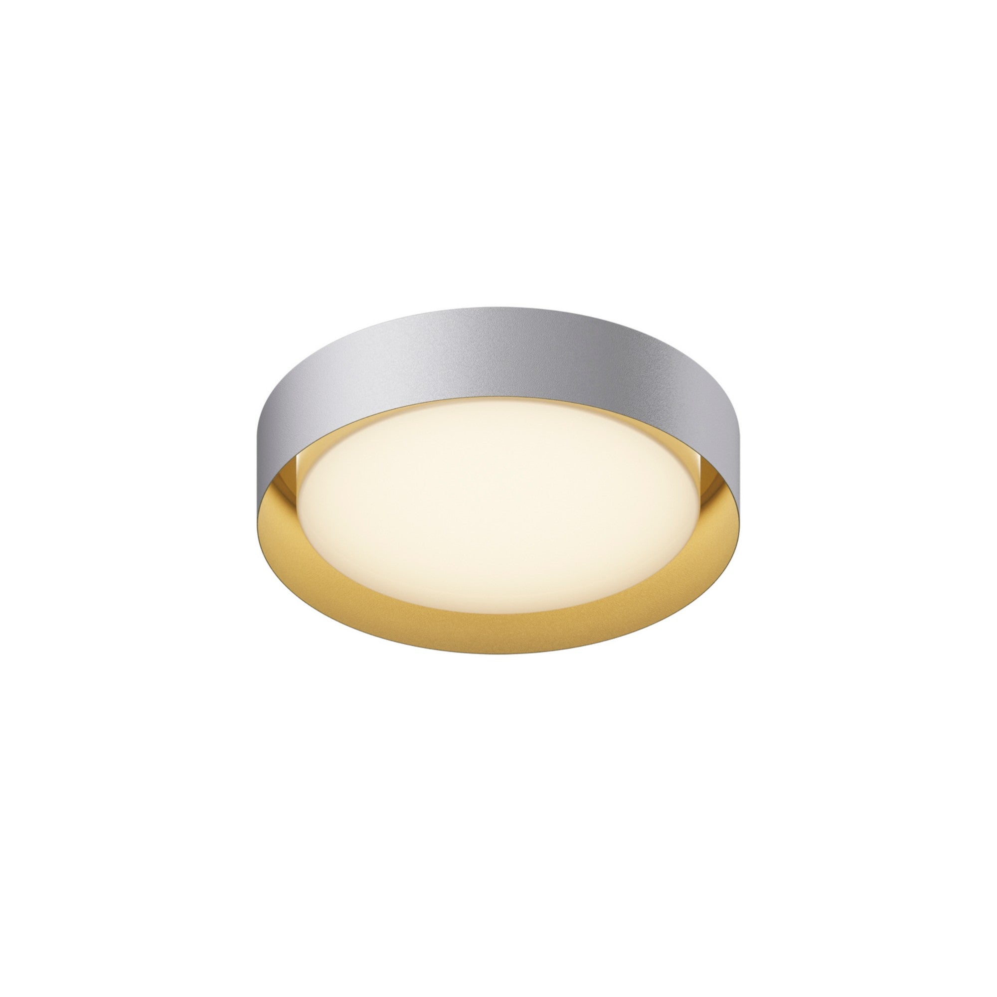 Echo 16" LED Flush Mount, White & Gold Finish - Bees Lighting