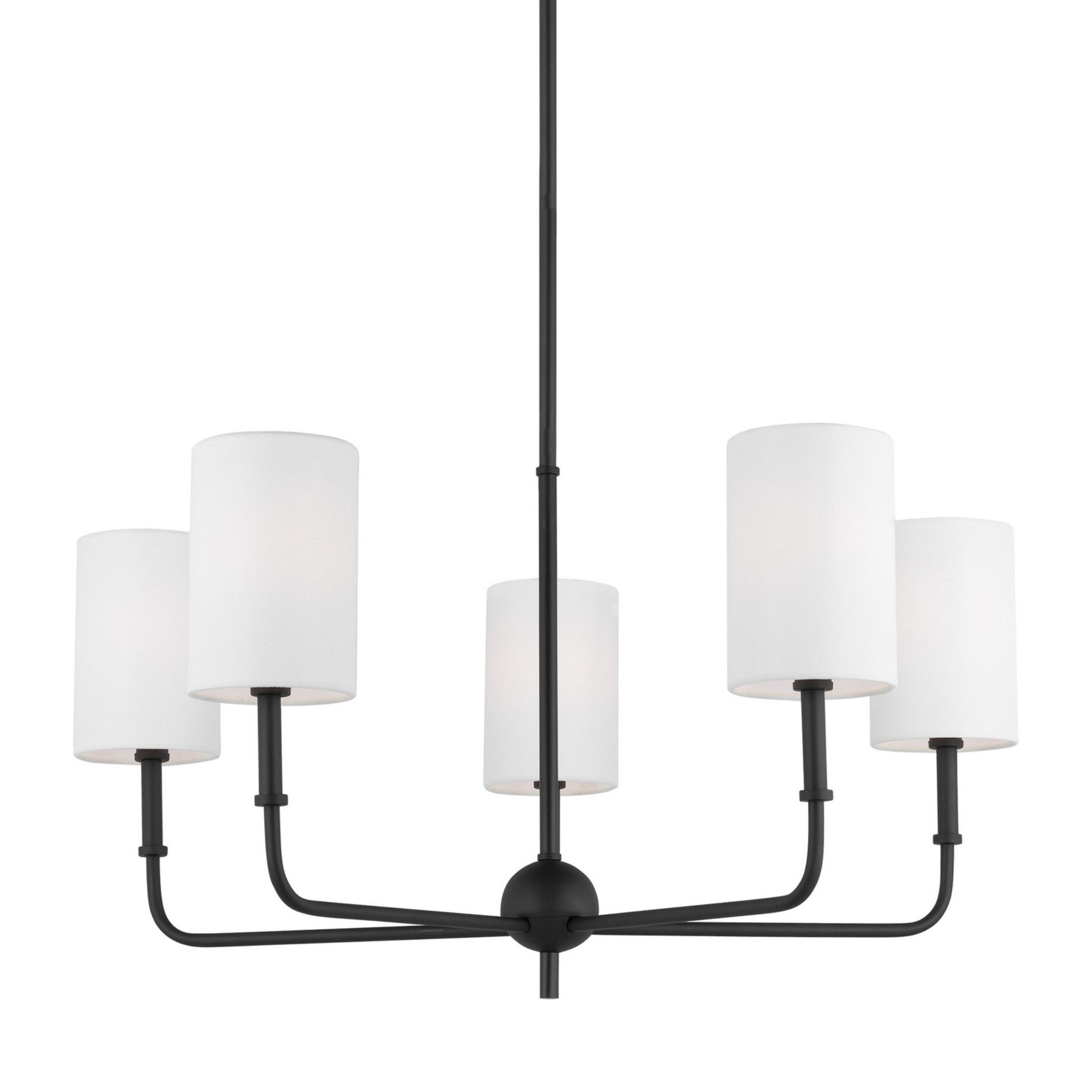 Foxdale 26" 5-Light LED Chandelier, Midnight Black Finish - Bees Lighting