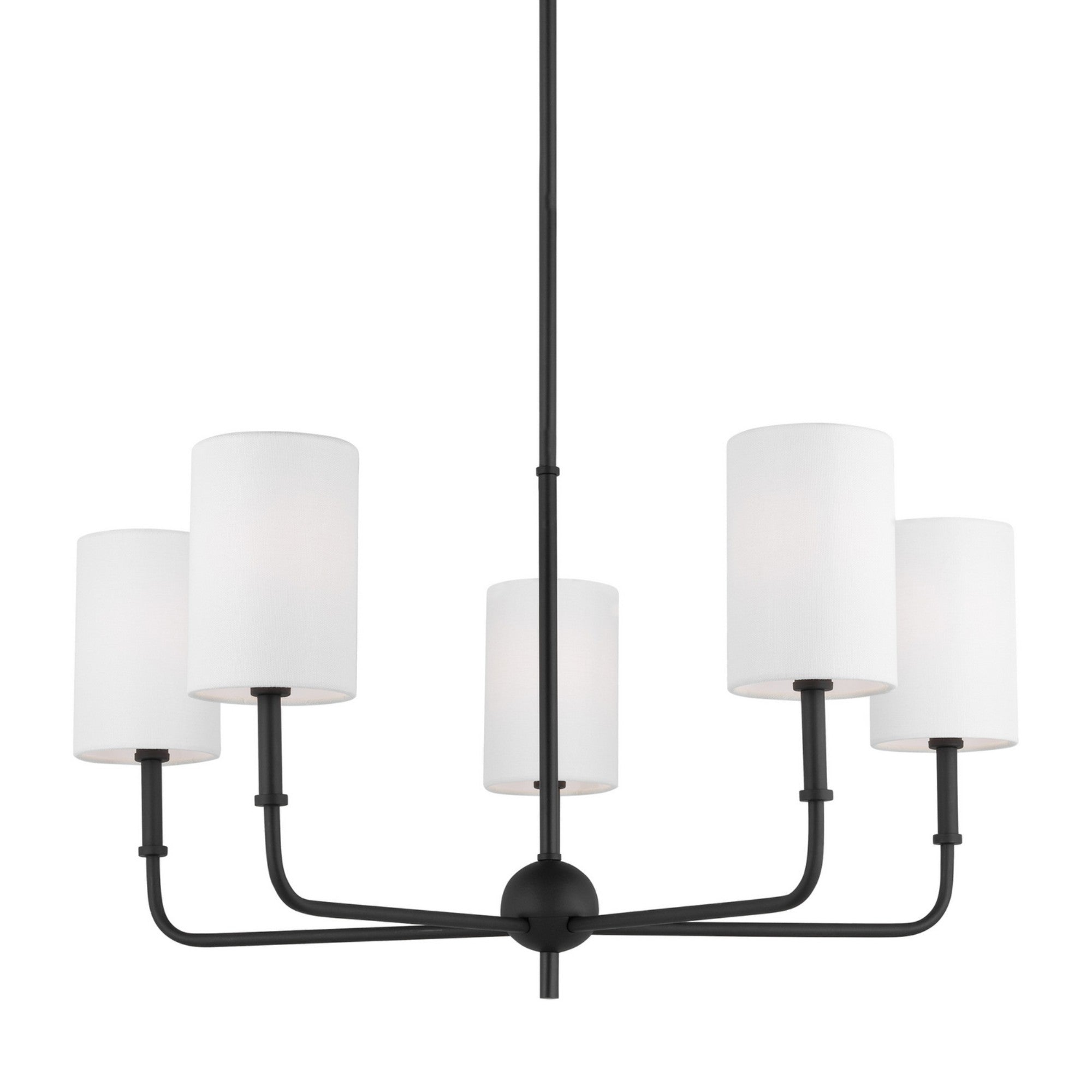 Foxdale 26" 5-Light LED Chandelier, Midnight Black Finish - Bees Lighting