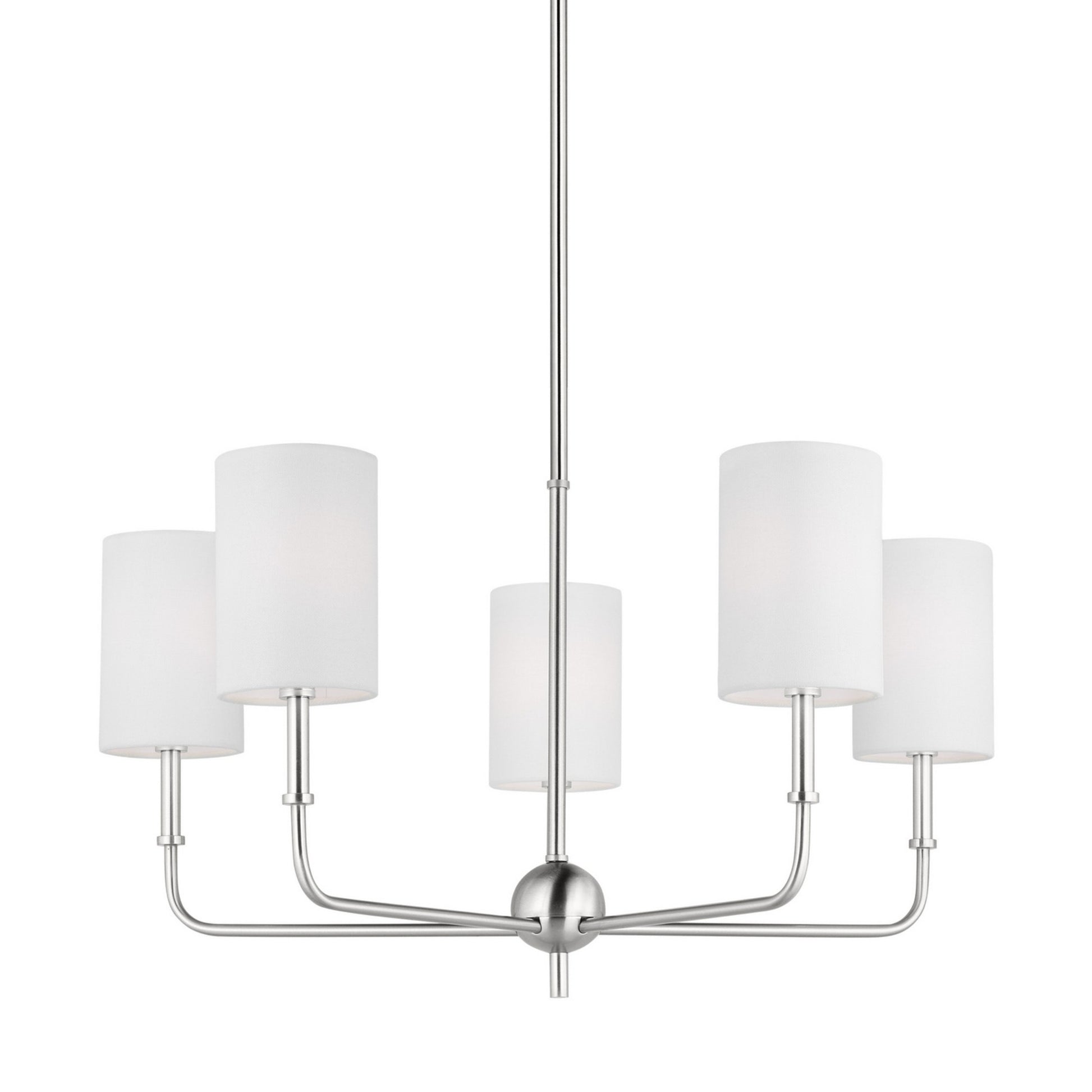 Foxdale 26" 5-Light LED Chandelier, Brushed Nickel Finish - Bees Lighting