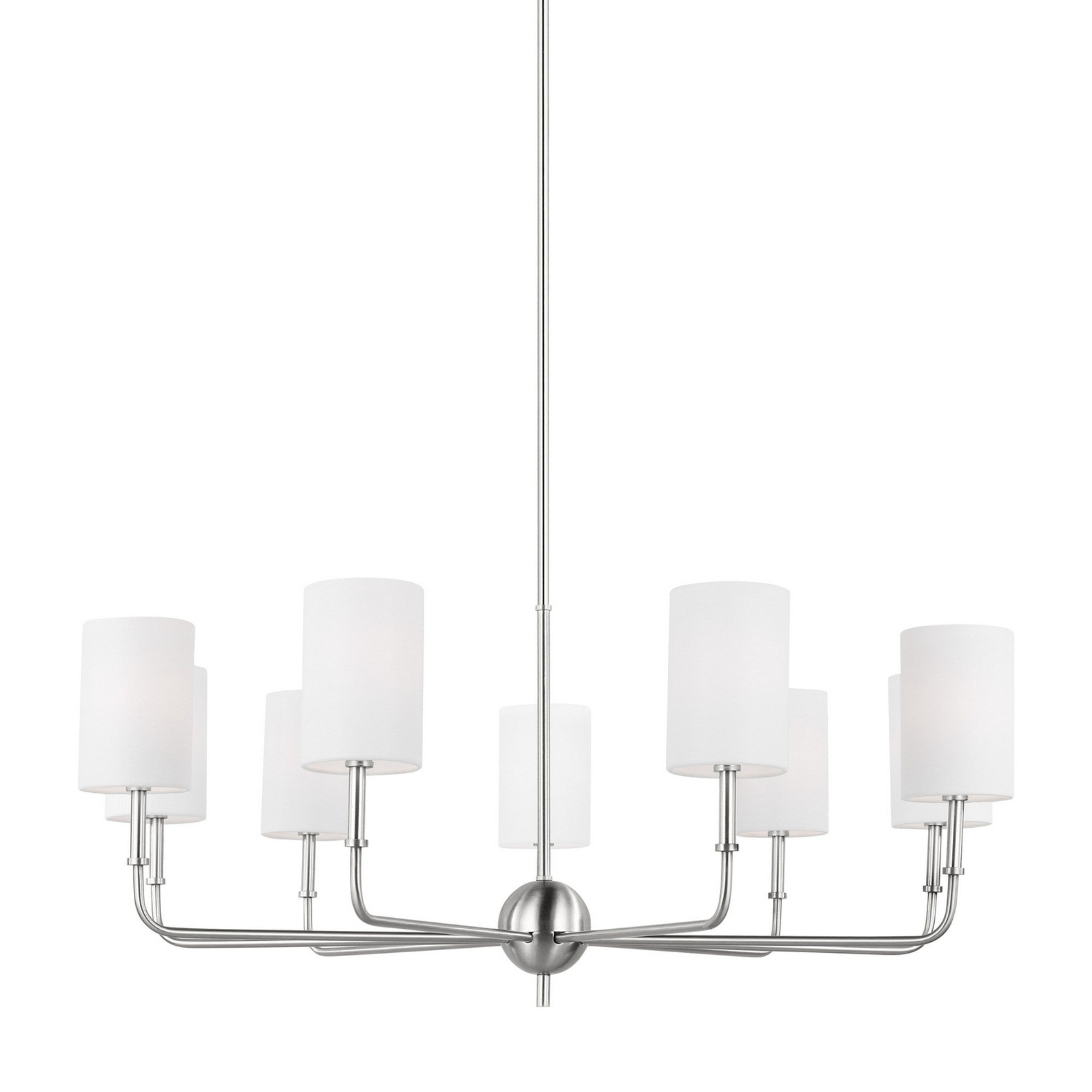 Foxdale 36" 9-Light Chandelier, Brushed Nickel Finish - Bees Lighting