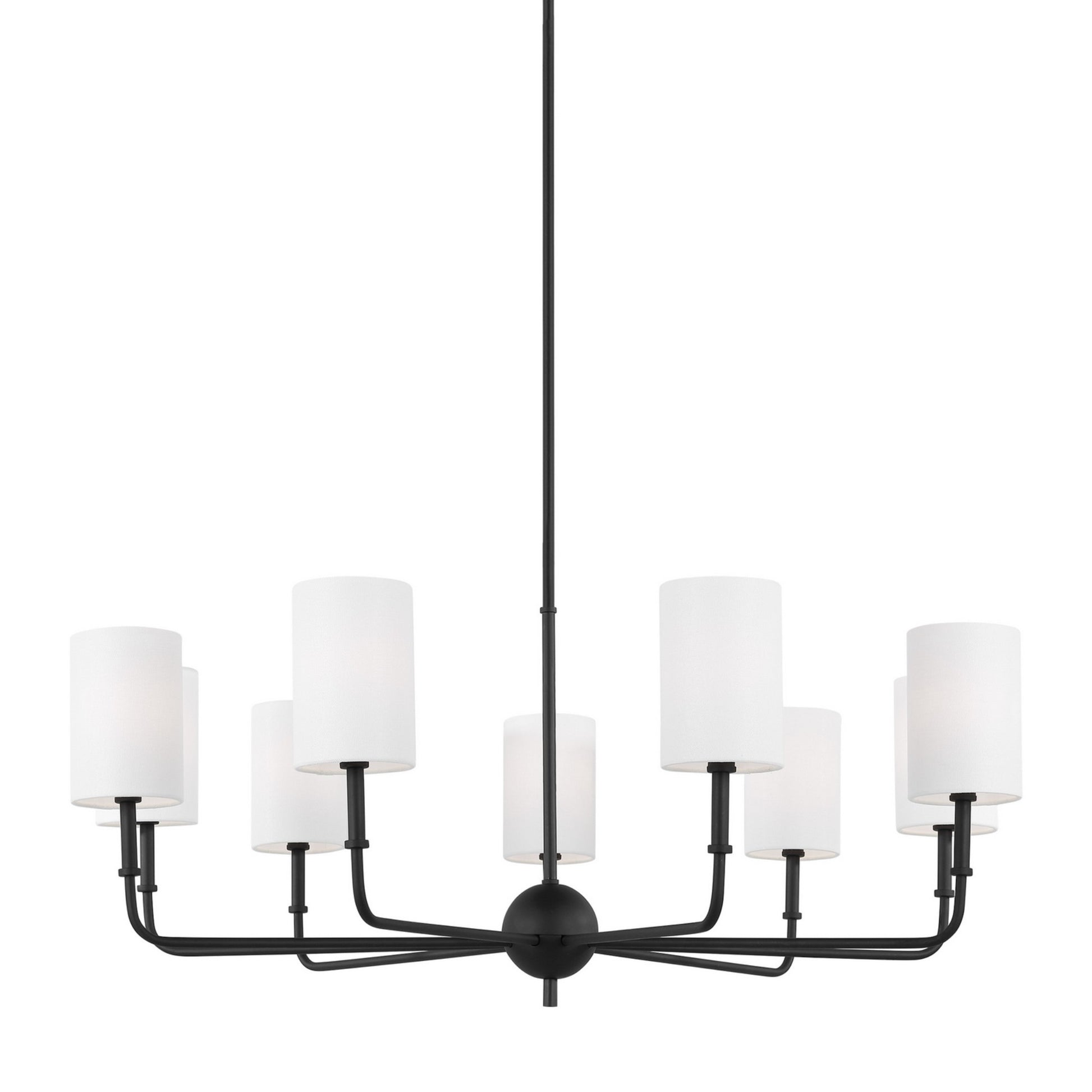Foxdale 36" 9-Light LED Chandelier, Midnight Black Finish - Bees Lighting
