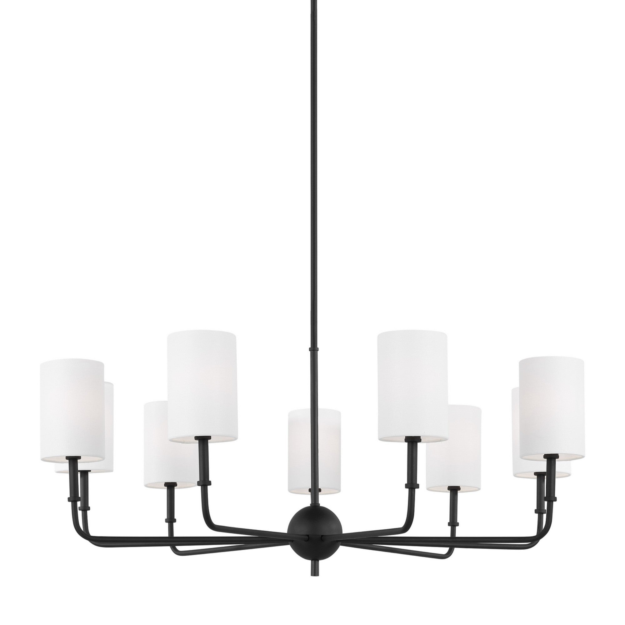 Foxdale 36" 9-Light LED Chandelier, Midnight Black Finish - Bees Lighting