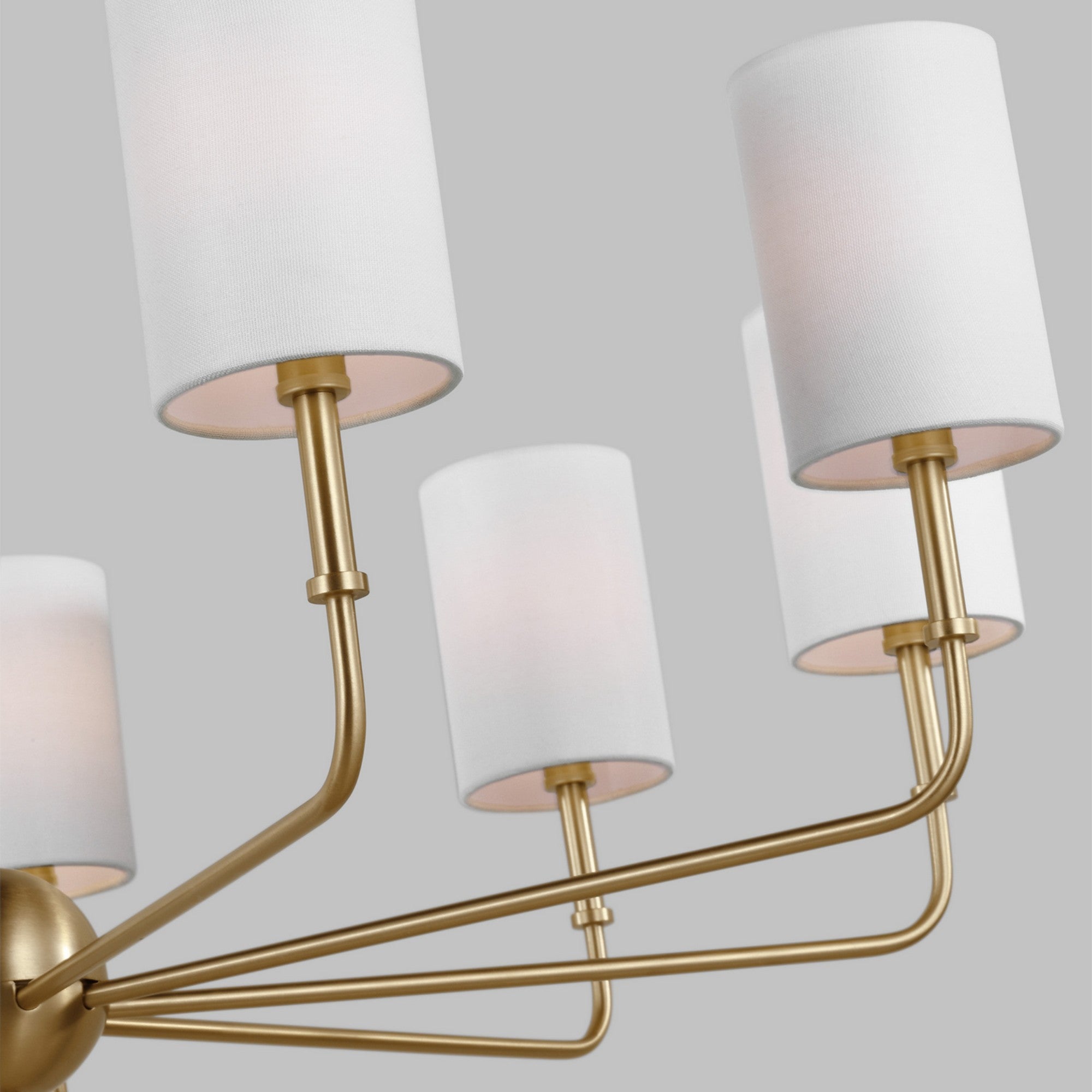 Foxdale 36" 9-Light LED Chandelier, Satin Brass Finish - Bees Lighting