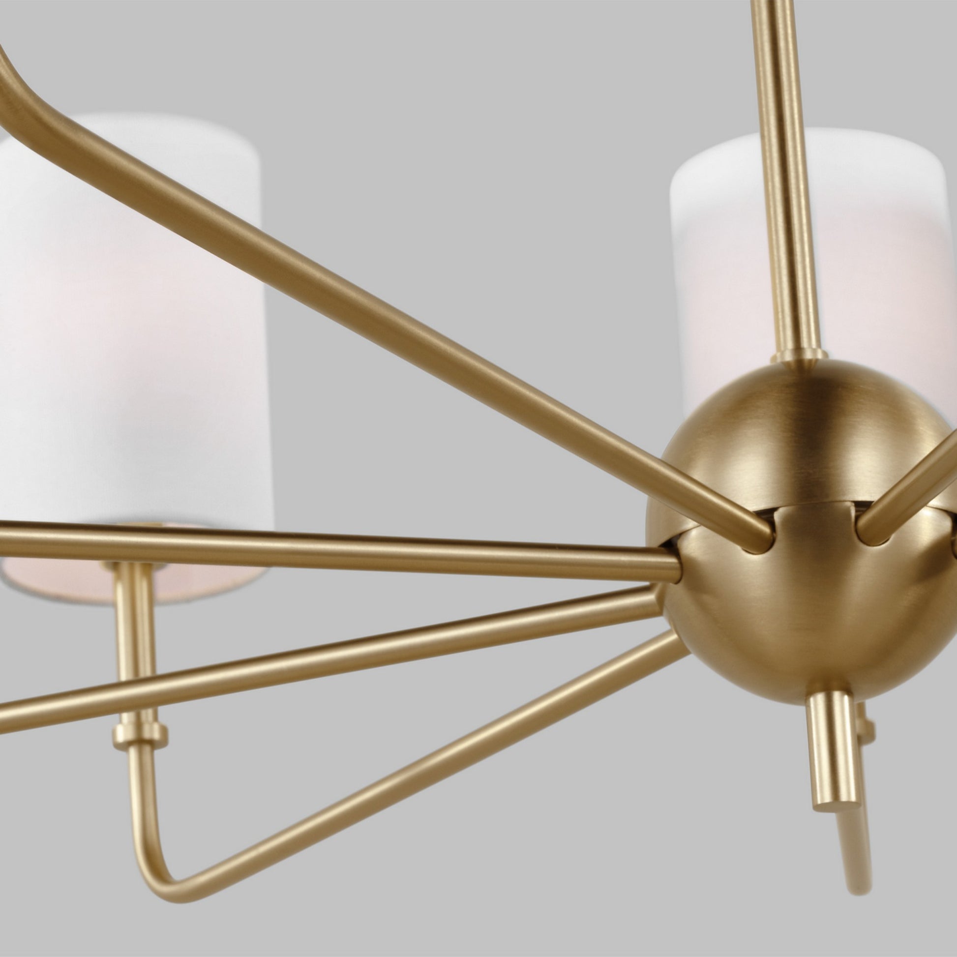 Foxdale 36" 9-Light LED Chandelier, Satin Brass Finish - Bees Lighting