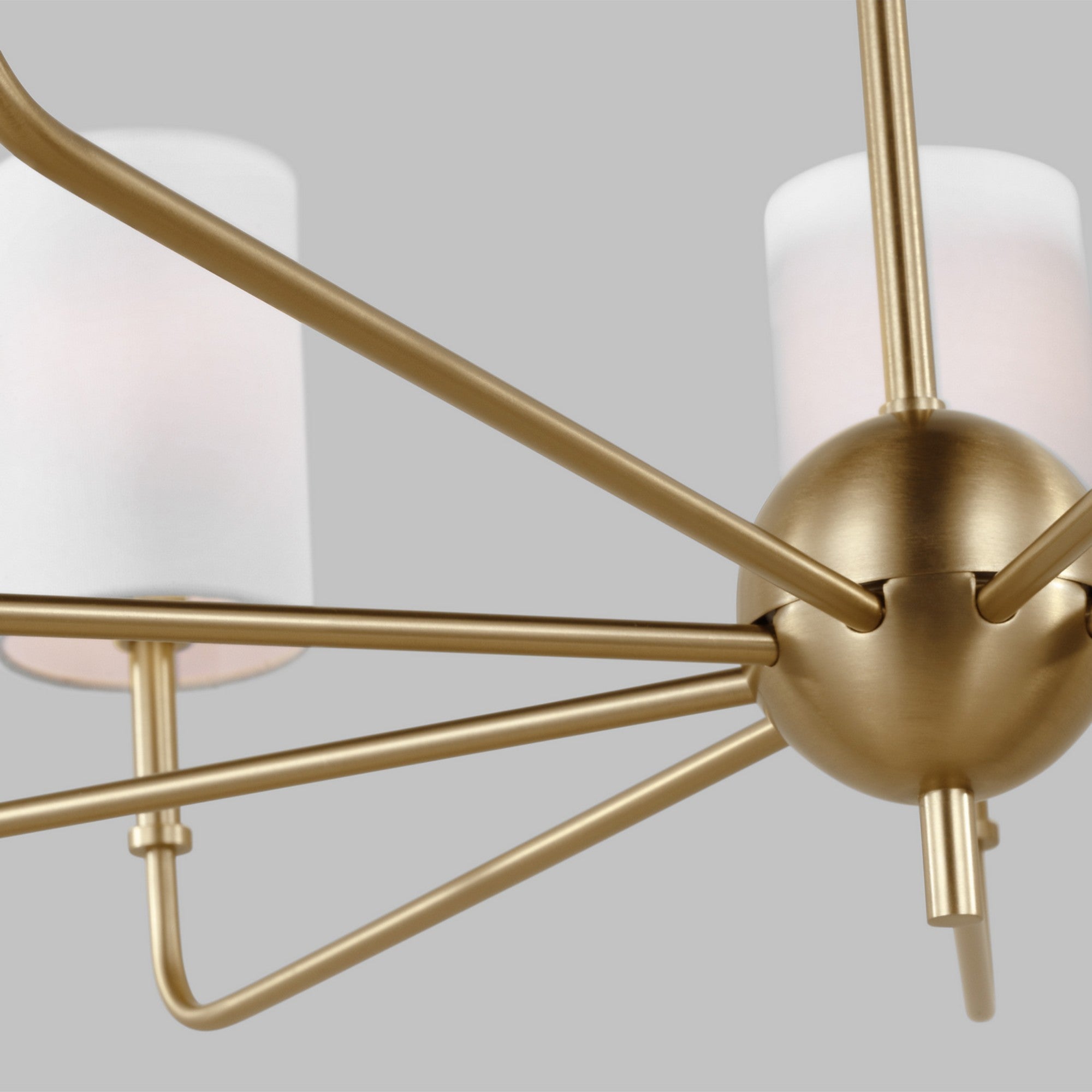 Foxdale 36" 9-Light LED Chandelier, Satin Brass Finish - Bees Lighting