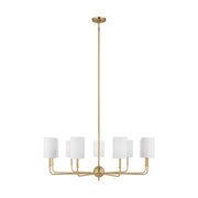 Foxdale 36" 9-Light LED Chandelier, Satin Brass Finish - Bees Lighting