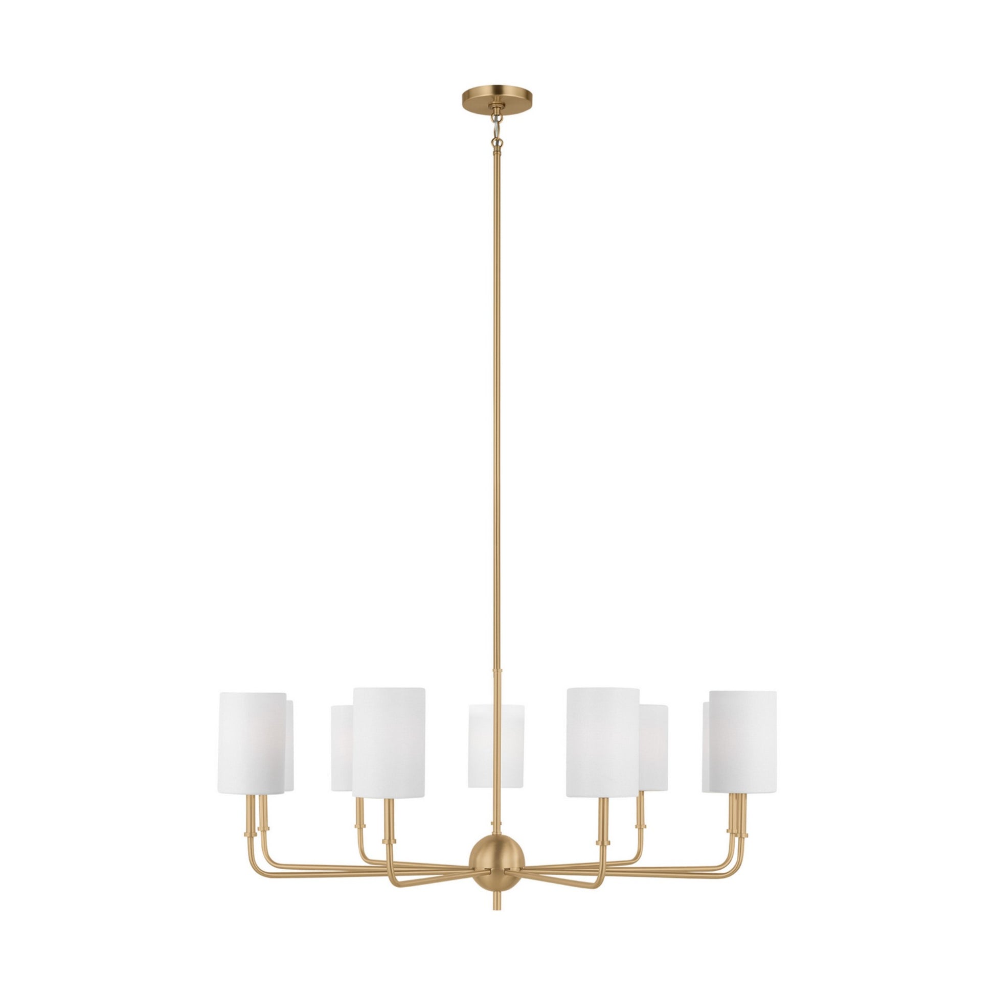 Foxdale 36" 9-Light LED Chandelier, Satin Brass Finish - Bees Lighting