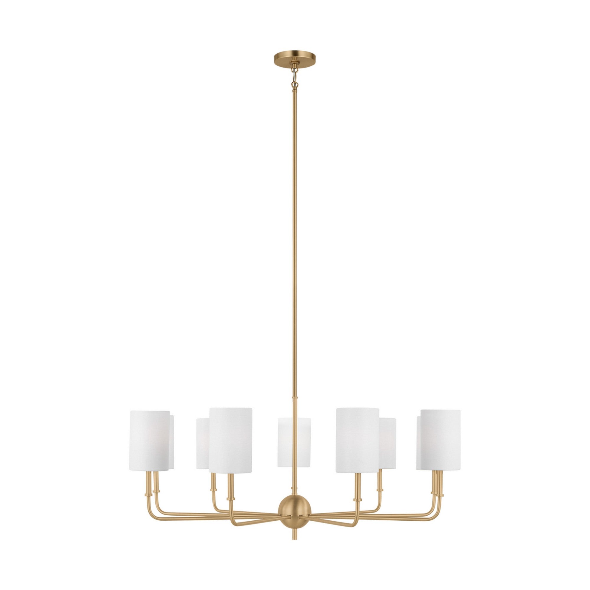 Foxdale 36" 9-Light LED Chandelier, Satin Brass Finish - Bees Lighting