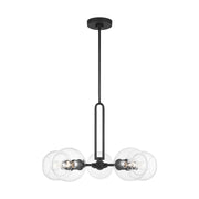 Codyn 26" 5-Light Medium Chandelier, Midnight Black Finish - Bees Lighting