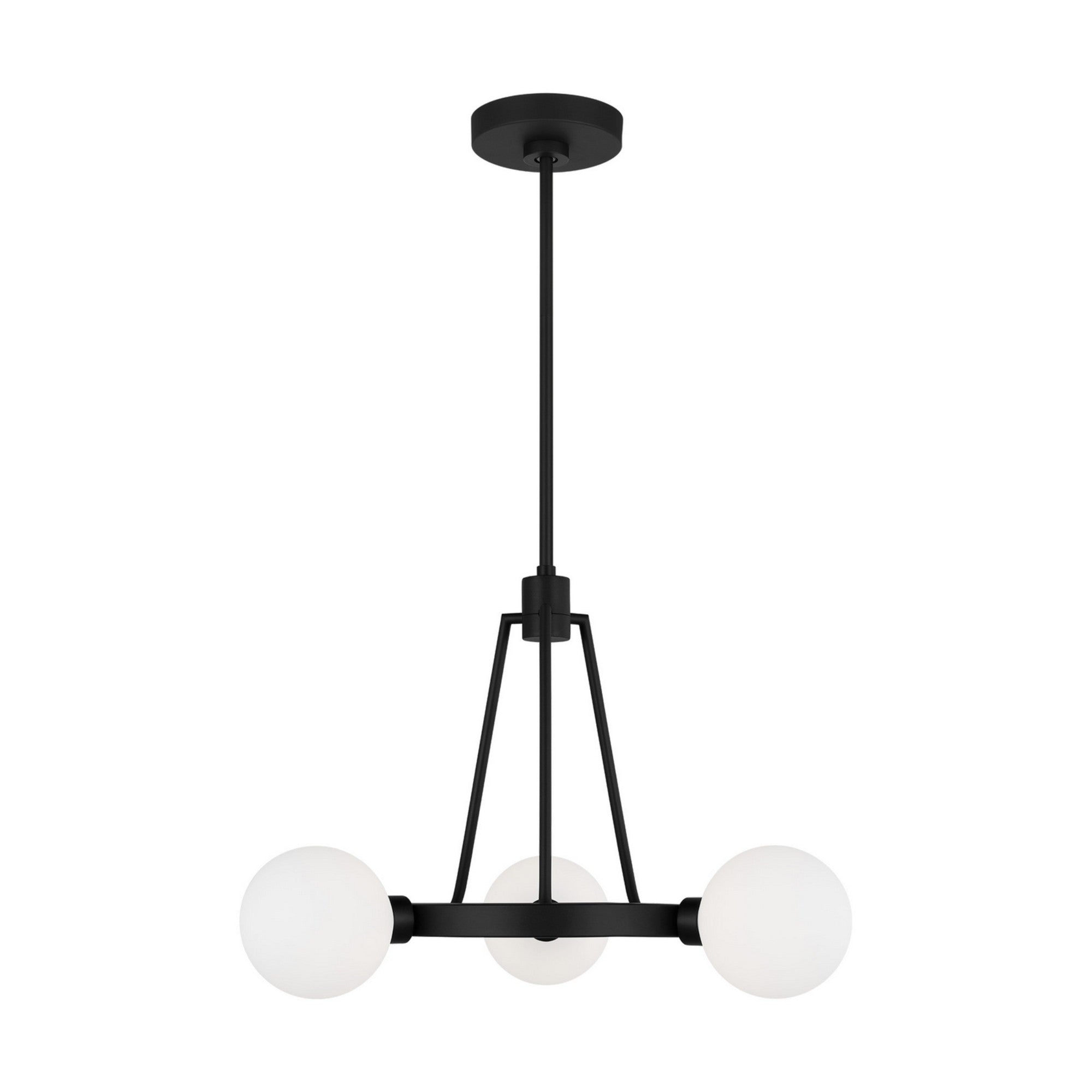 Clybourn 21" 3-Light Chandelier, Midnight Black Finish - Bees Lighting